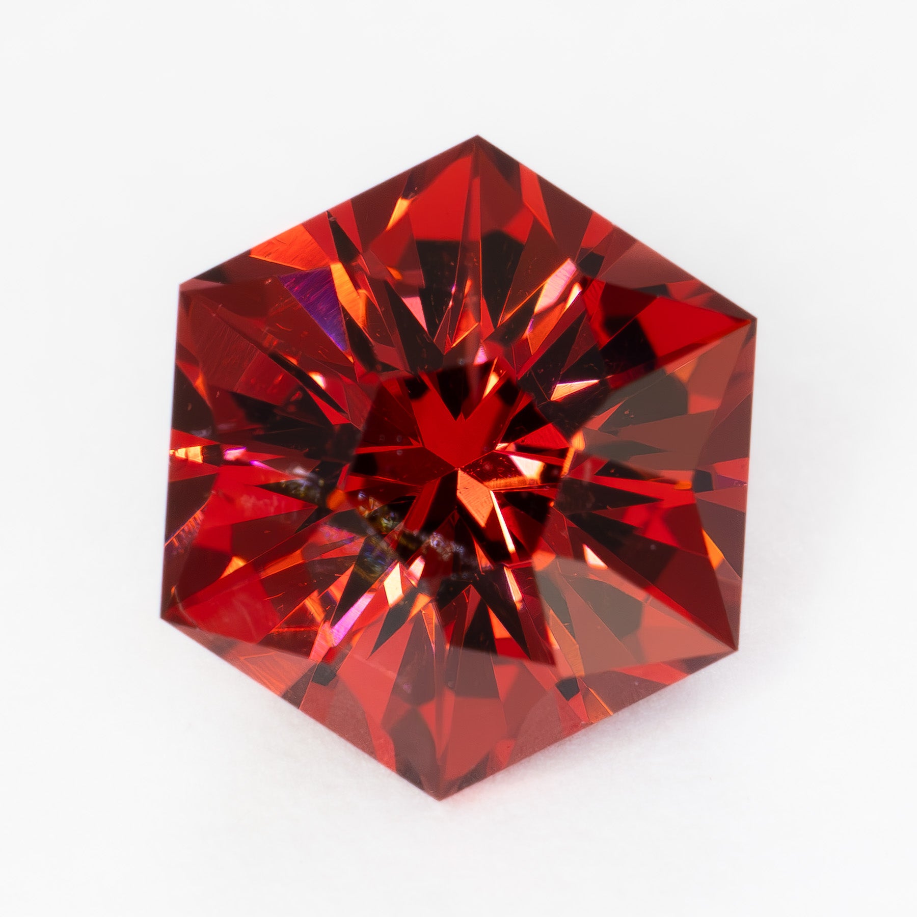 GR0123 1.98ct hex cut red garnet