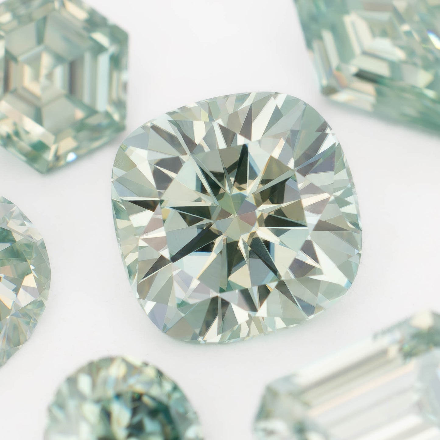 Blue-Green Moissanite