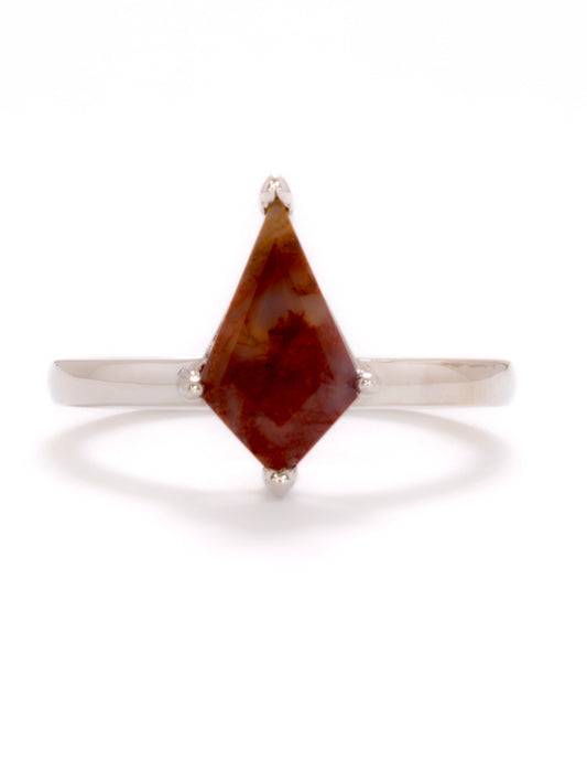 Moss Agate Kite Ring