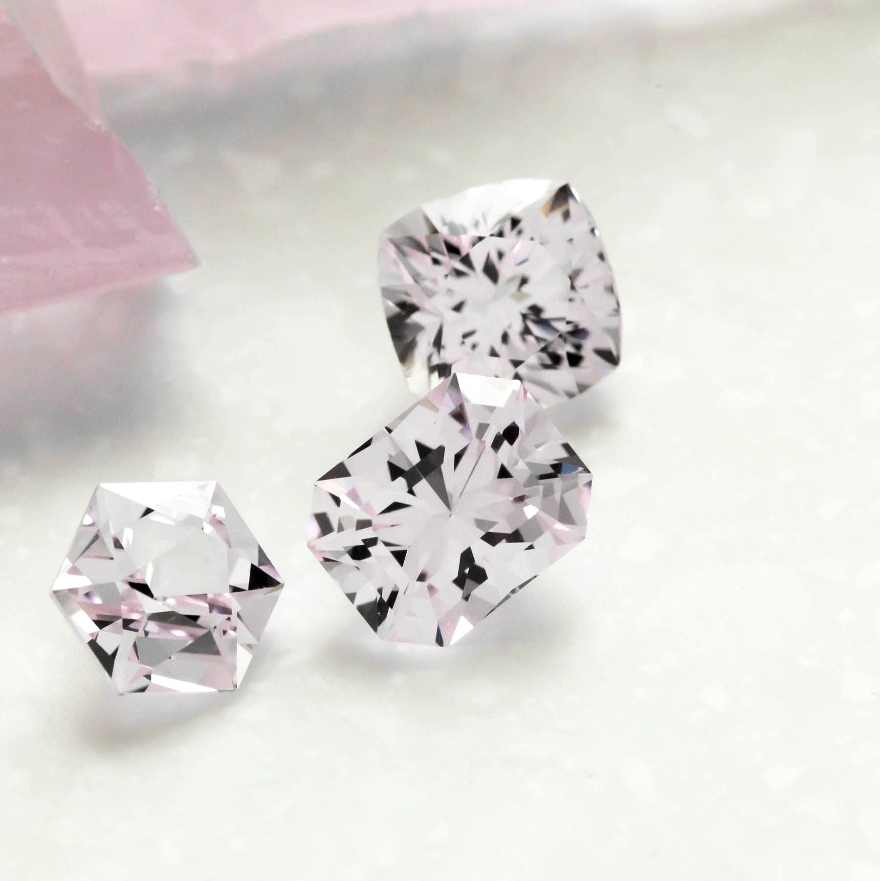 baby pink lab created sapphire