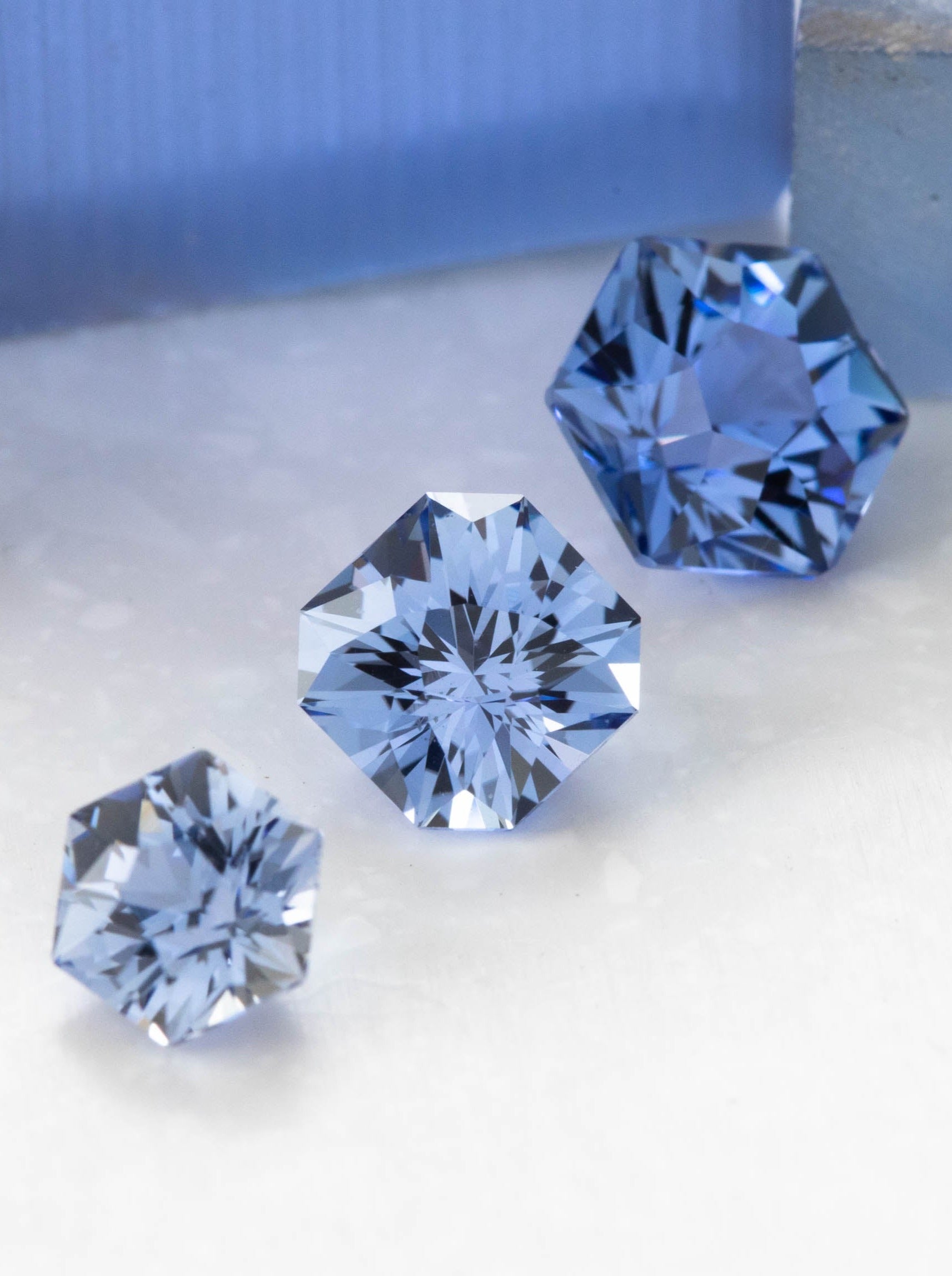 light blue arctic lab created sapphire