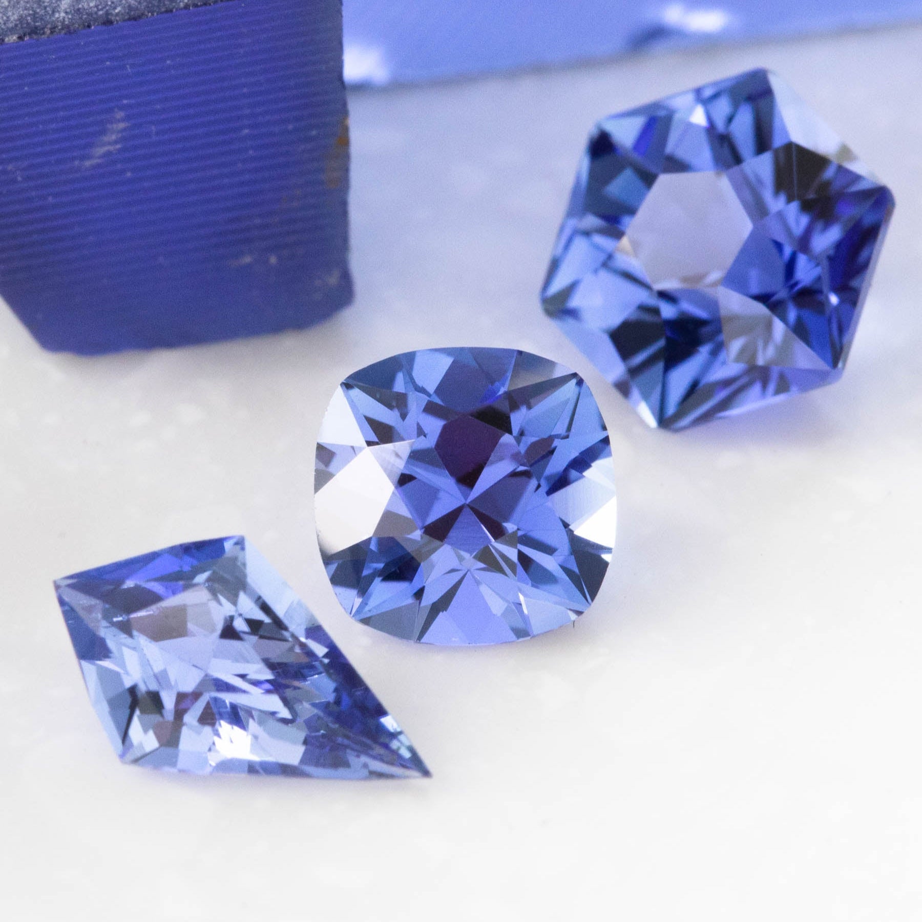 periwinkle blue lab created sapphire