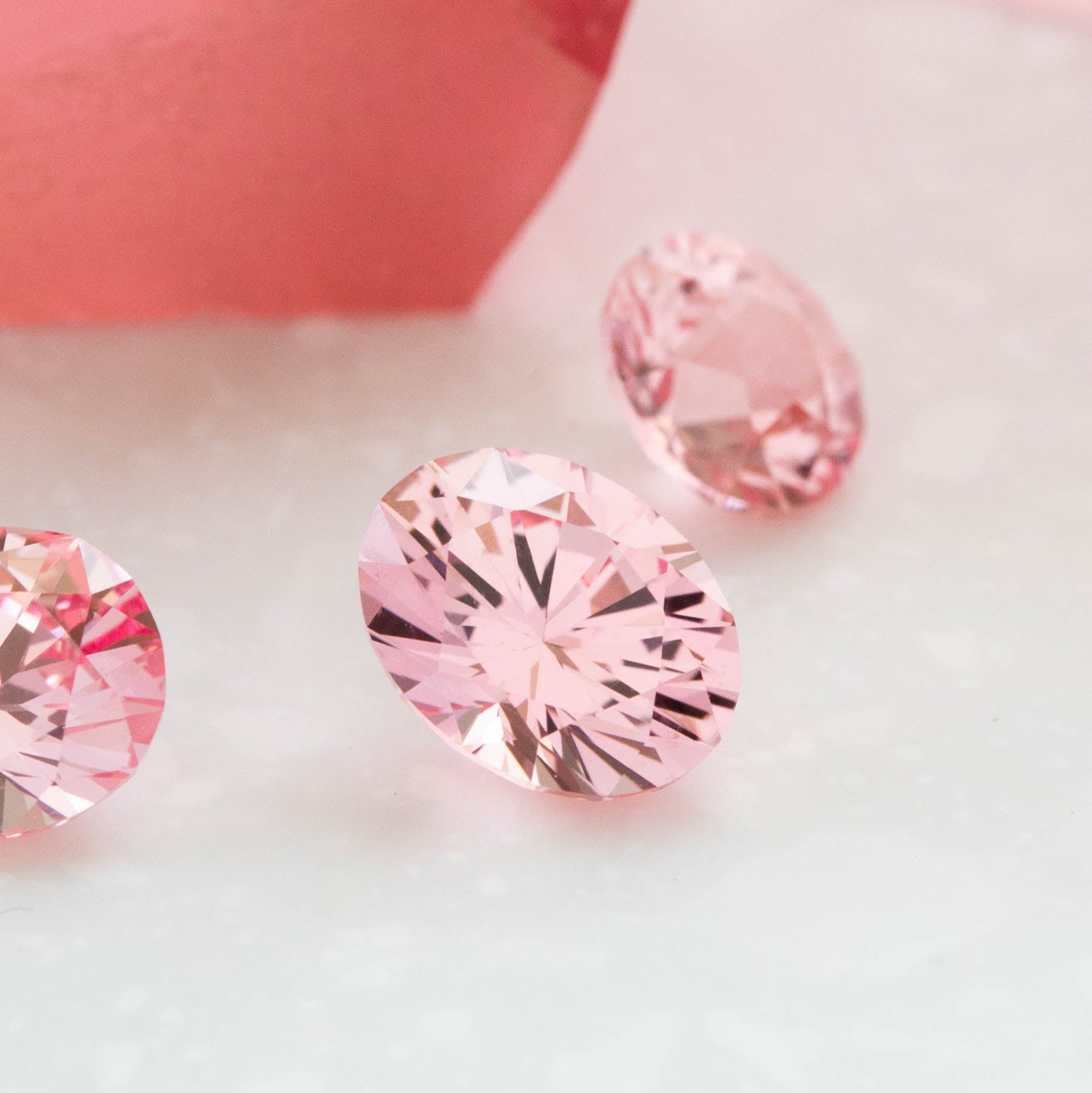 pink lab created sapphire