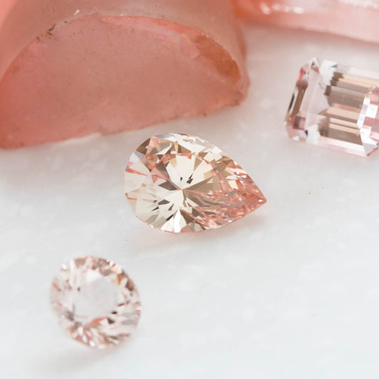 peach lab created sapphire