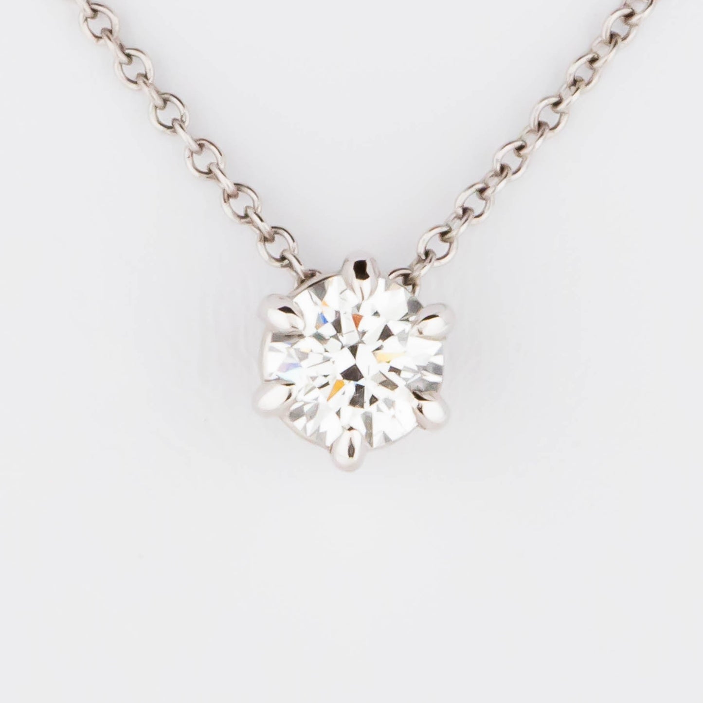 Lab diamond necklace in white gold