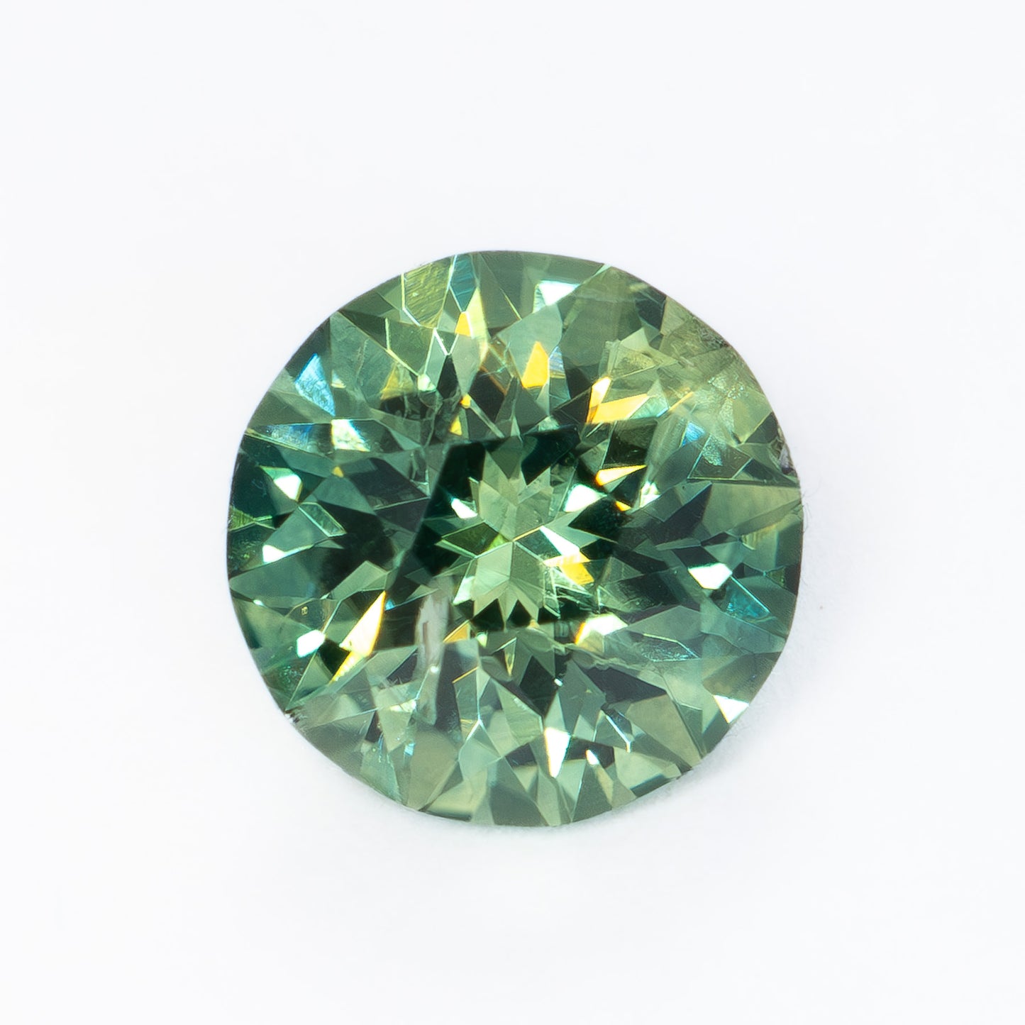 MS0125 green-yellow round montana sapphire