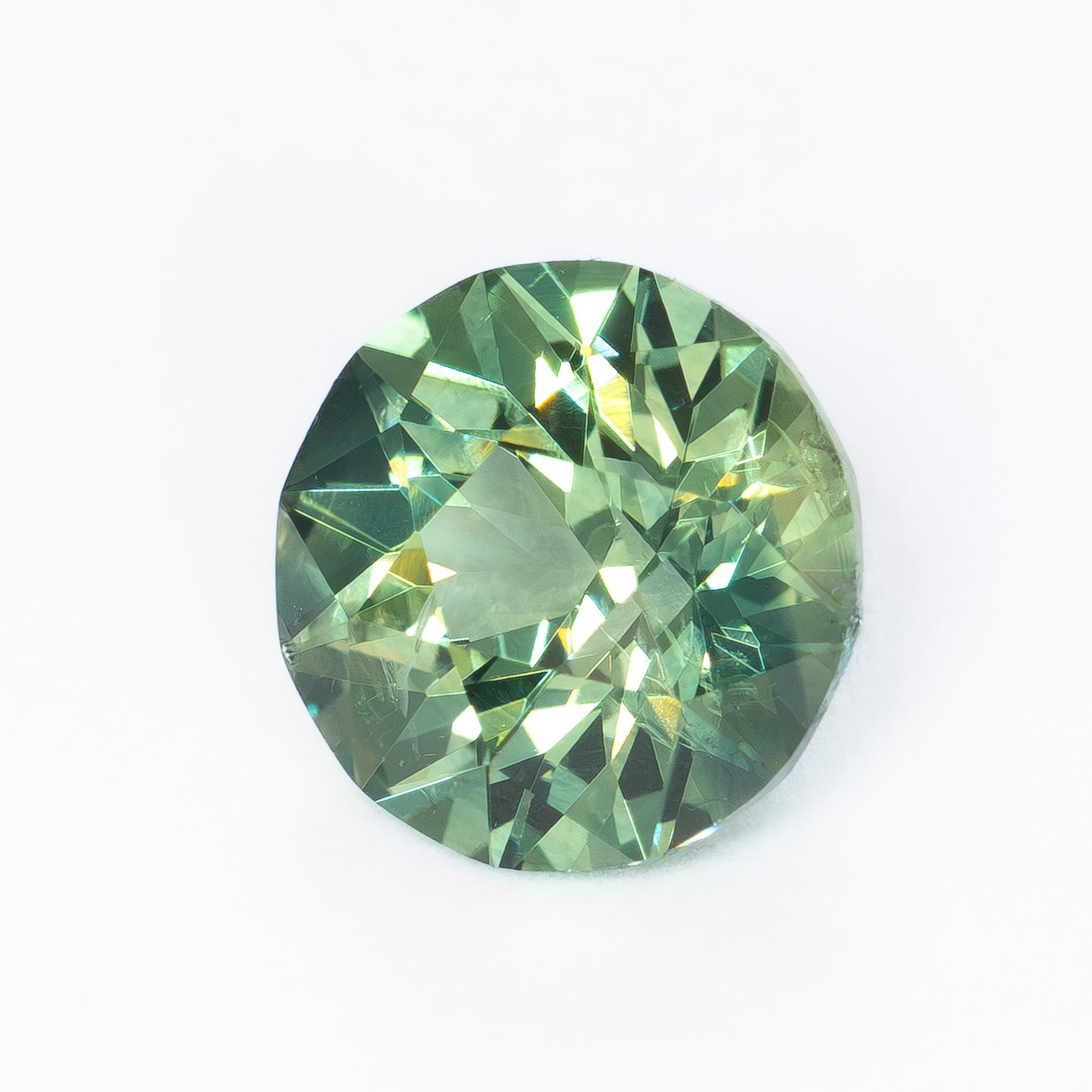 MS0125 green-yellow round montana sapphire