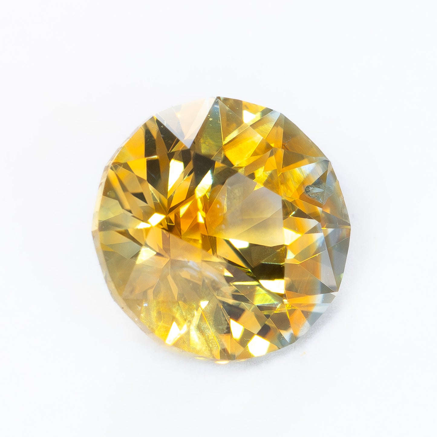 MS0136 orange round montana sapphire