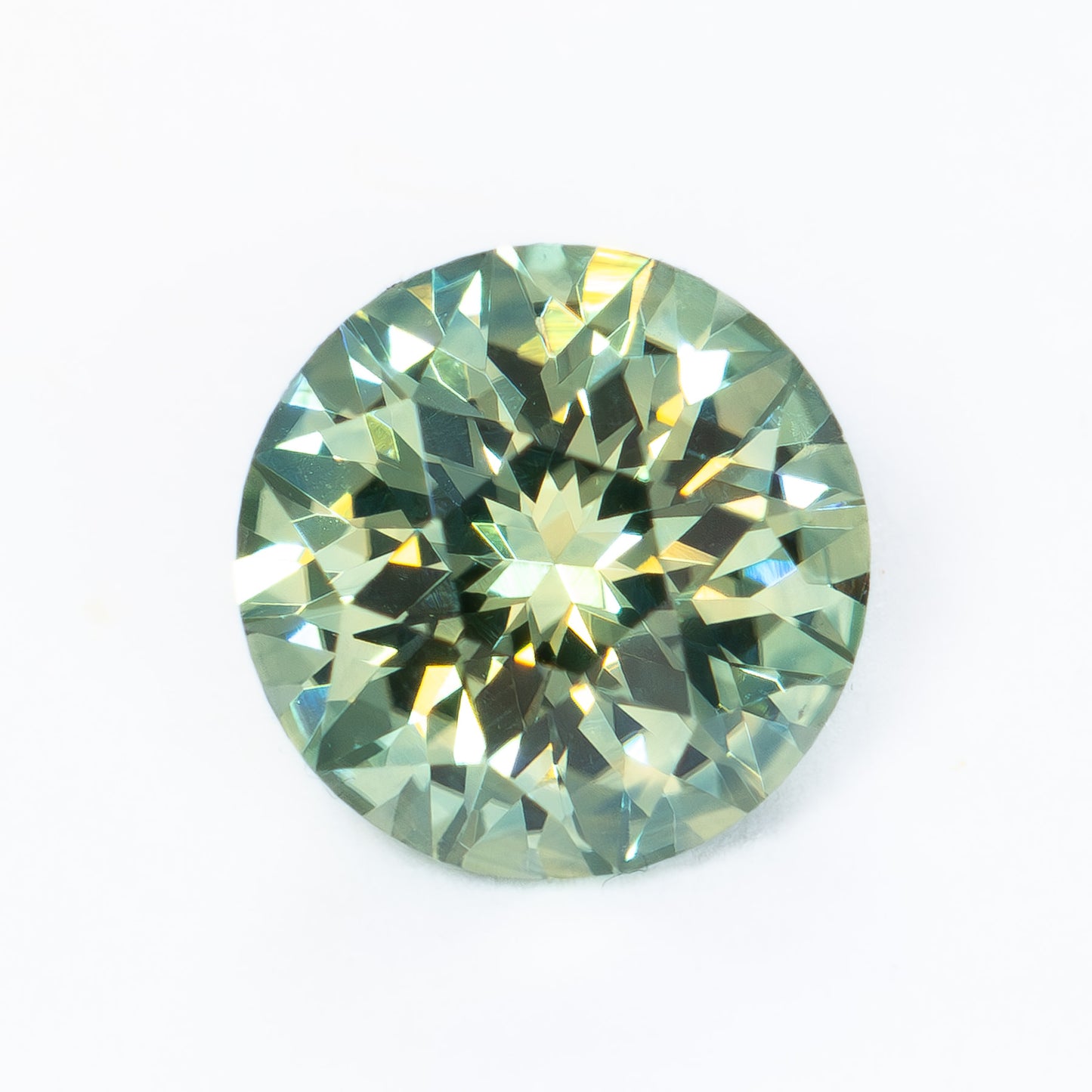 MS0138 light green round montana sapphire