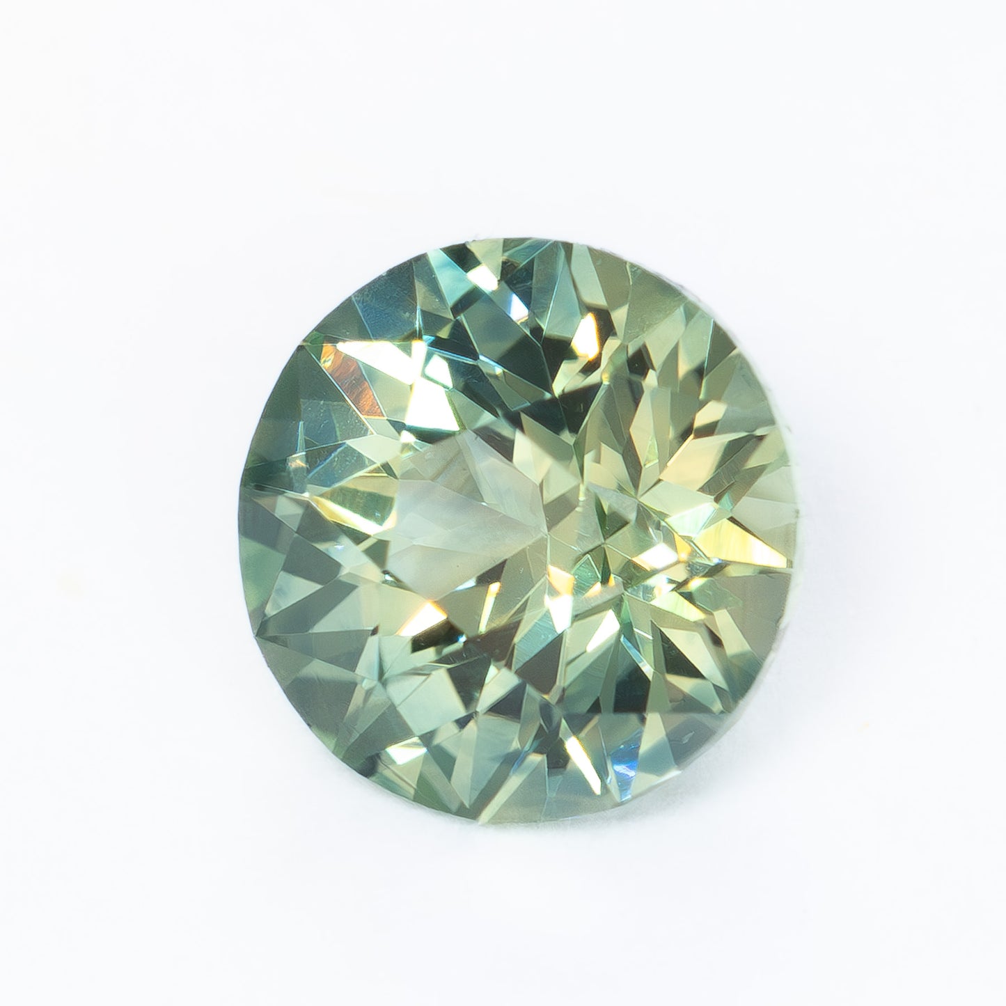 MS0138 light green round montana sapphire