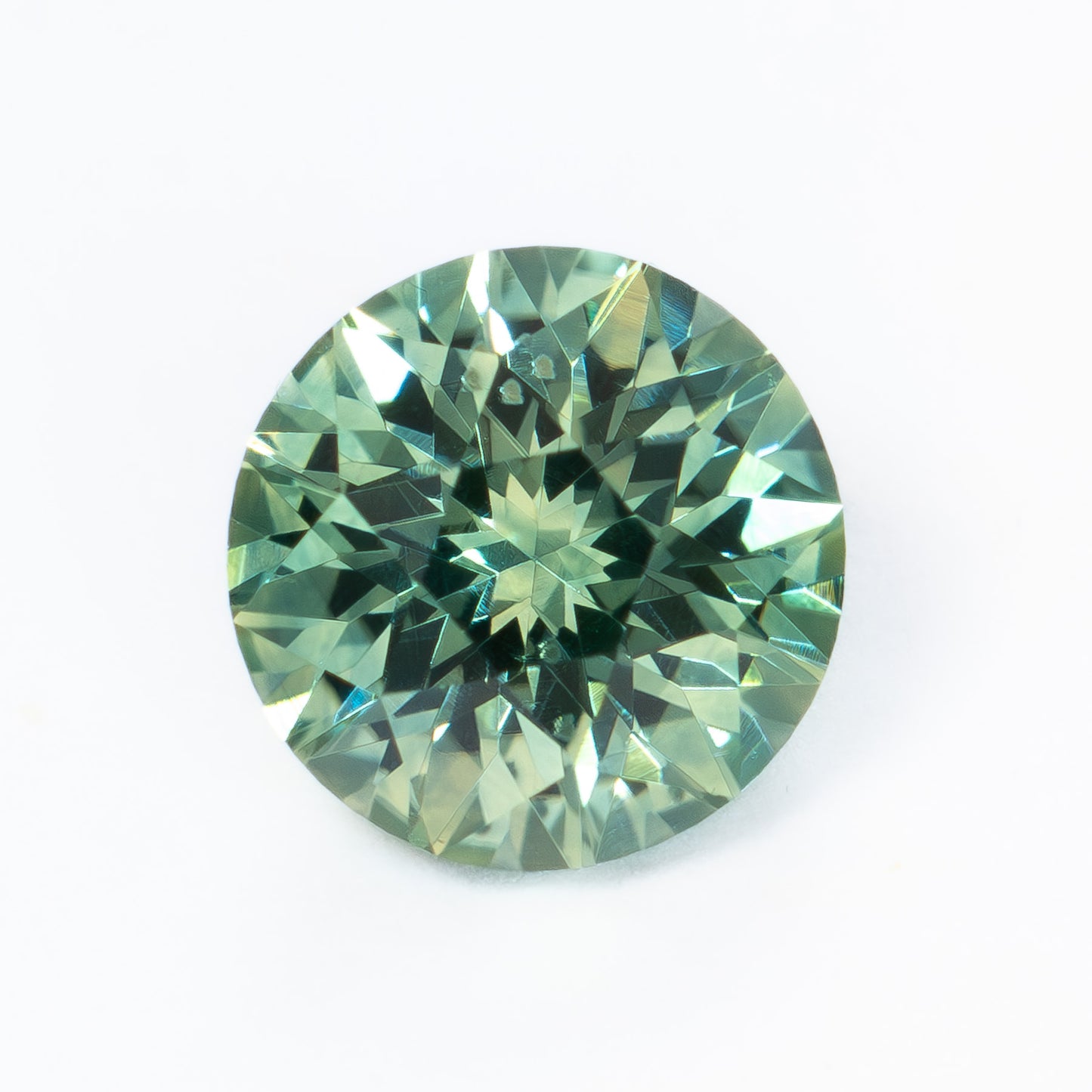 MS0139 light green round montana sapphire