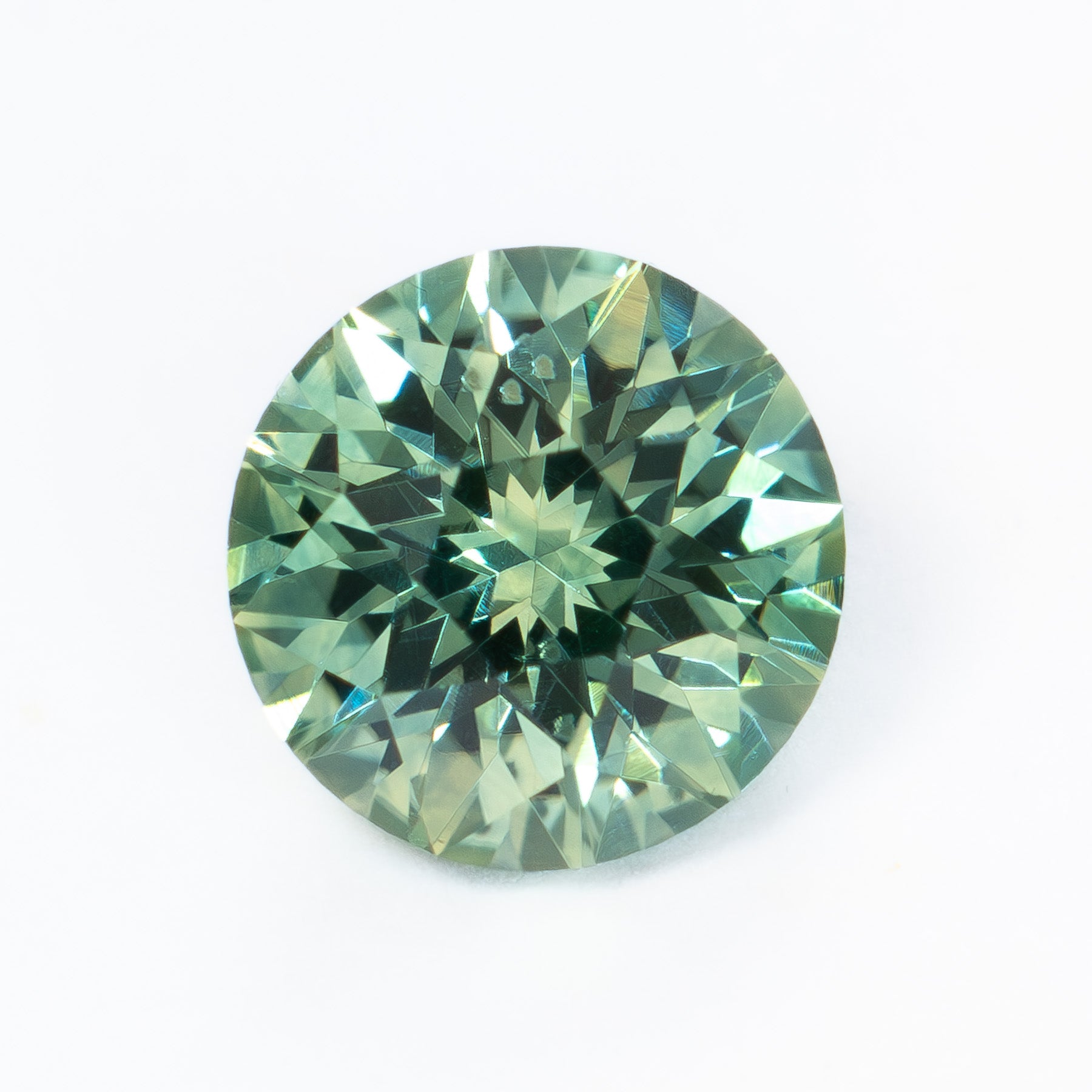 MS0139 light green round montana sapphire