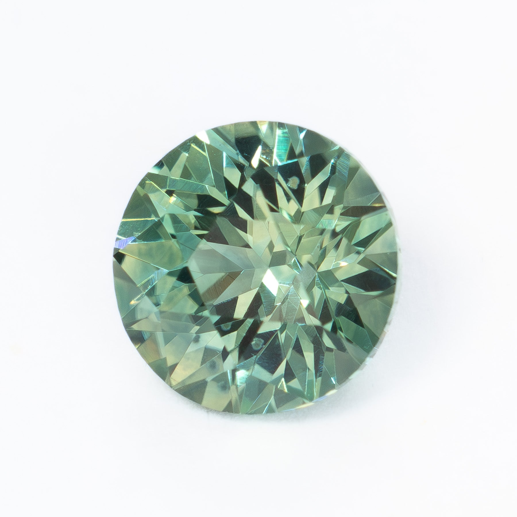 MS0139 light green round montana sapphire