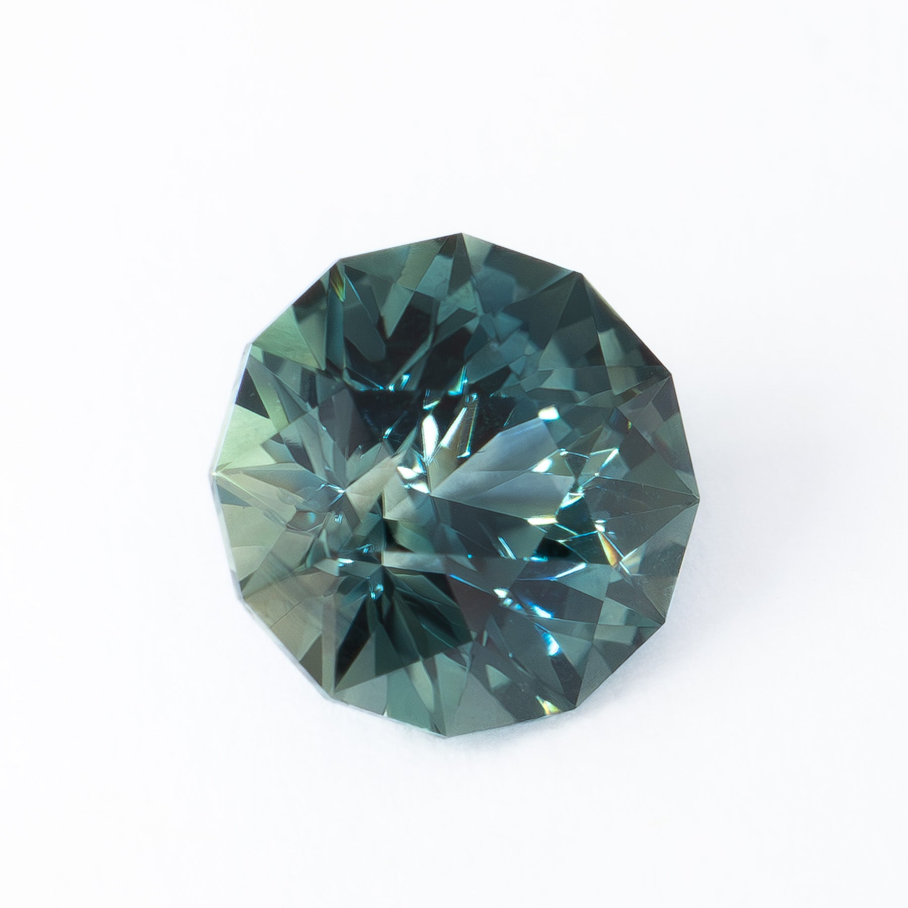MS0144 blue-green round montana sapphire