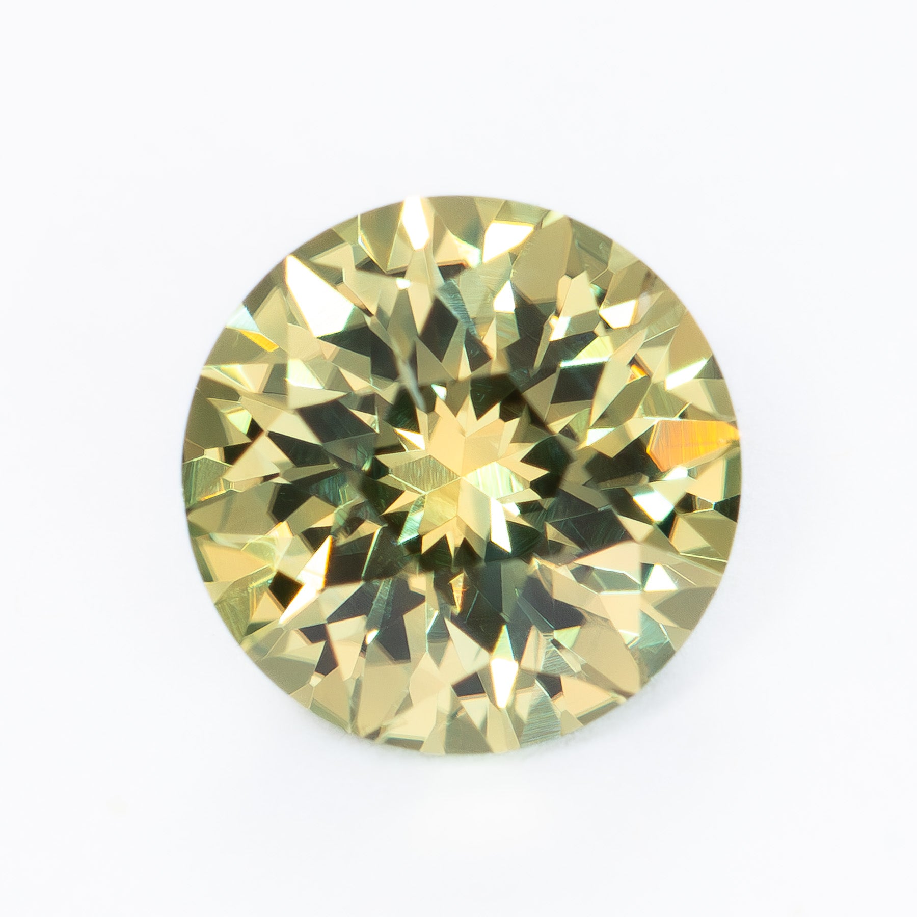 MS0147 yellow round montana sapphire