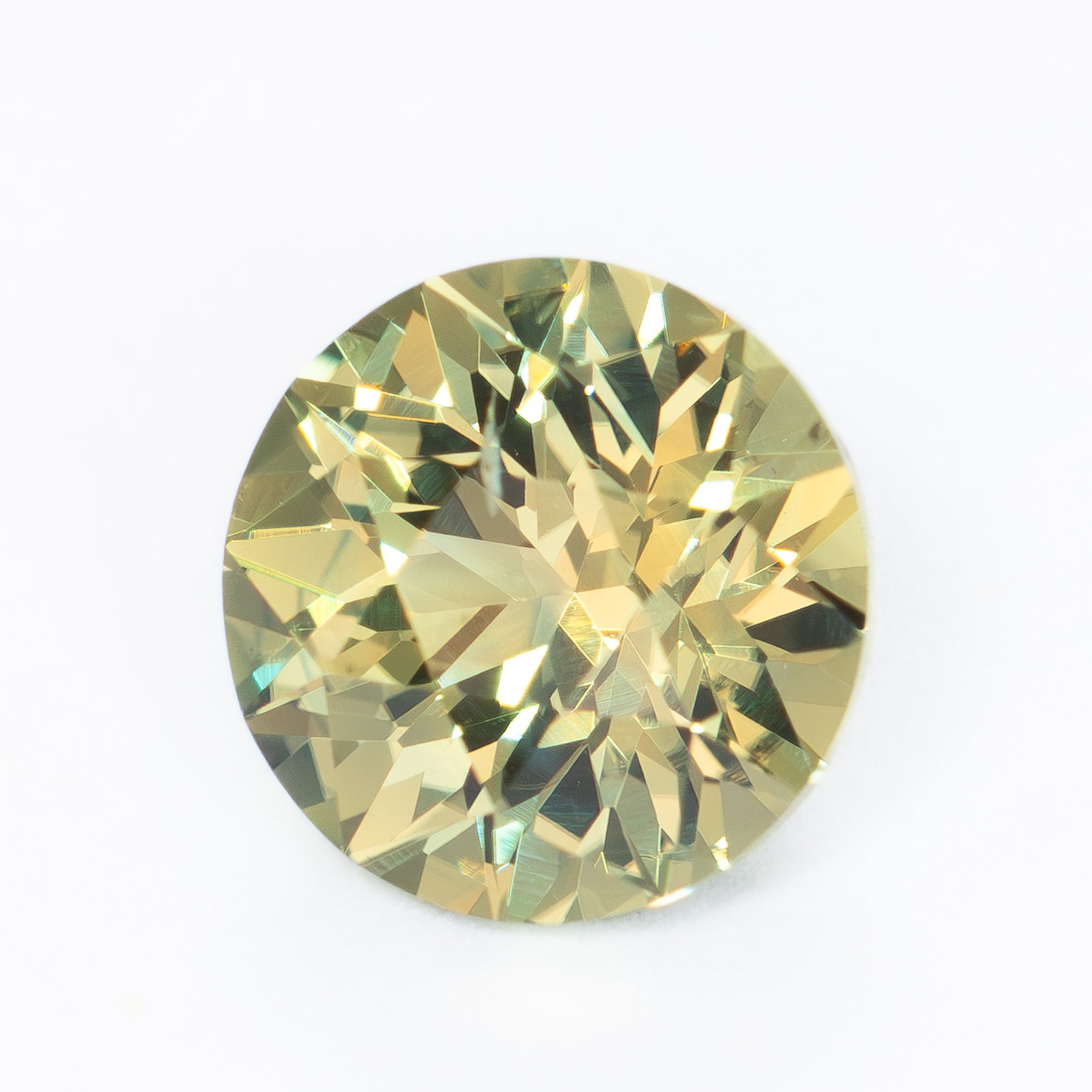 MS0147 yellow round montana sapphire