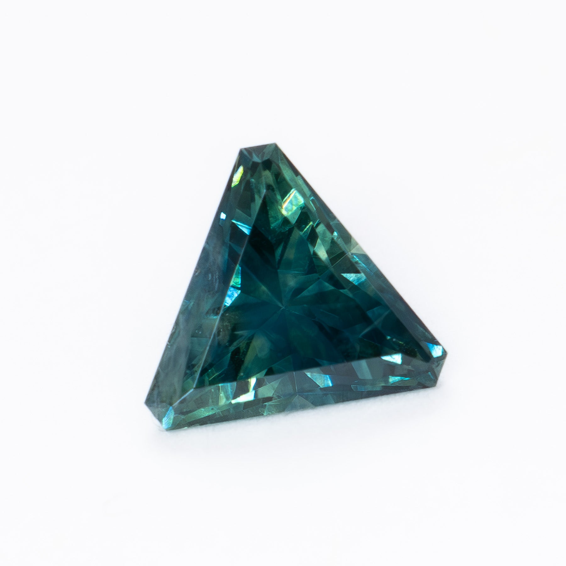 MS0149 blue-green trilliant montana sapphire