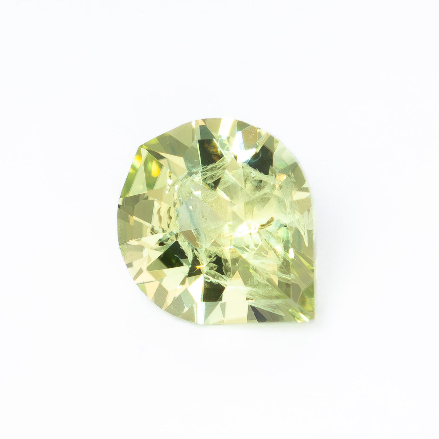 MS0152 yellow-green pear montana sapphire