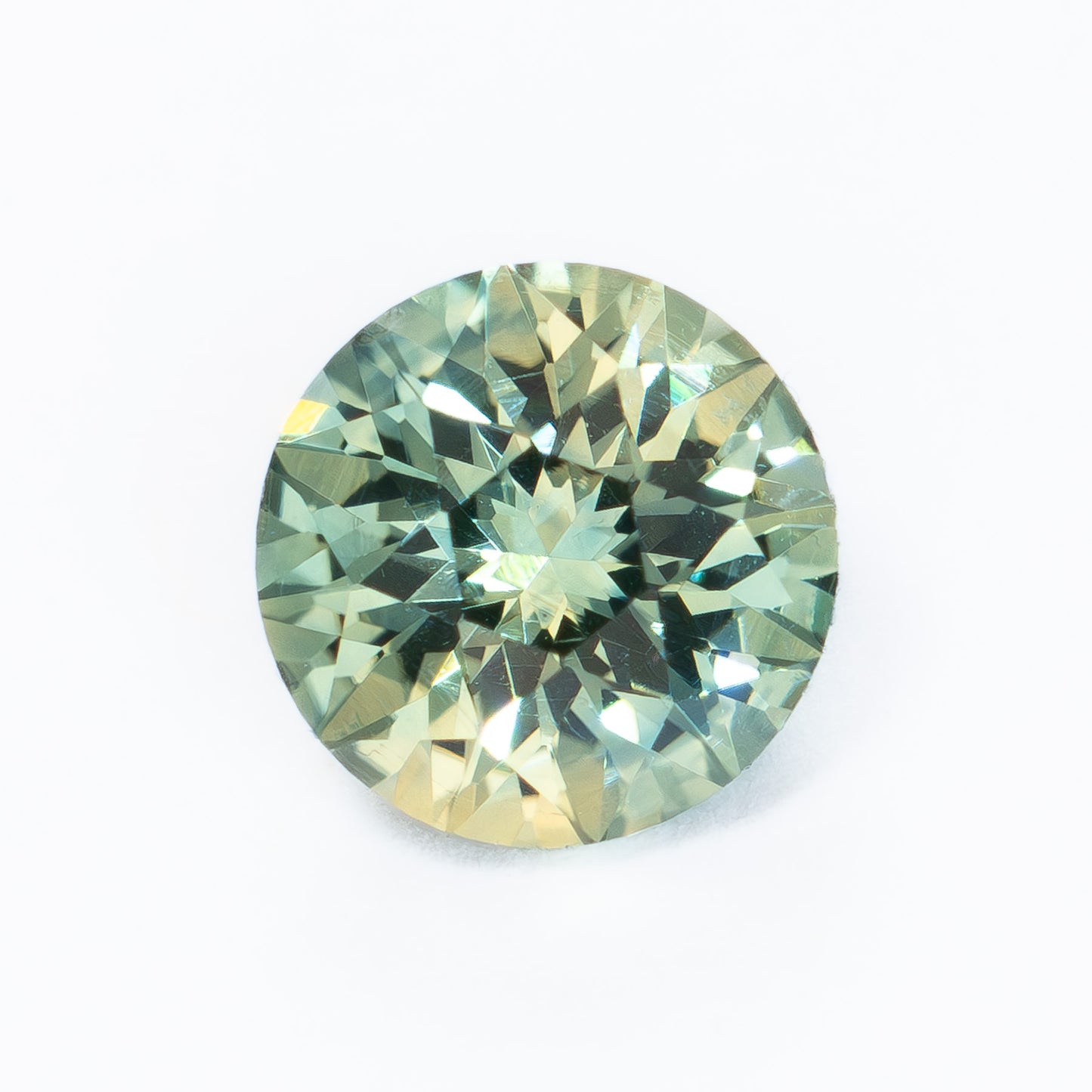 MS0154 blue-yellow round montana sapphire
