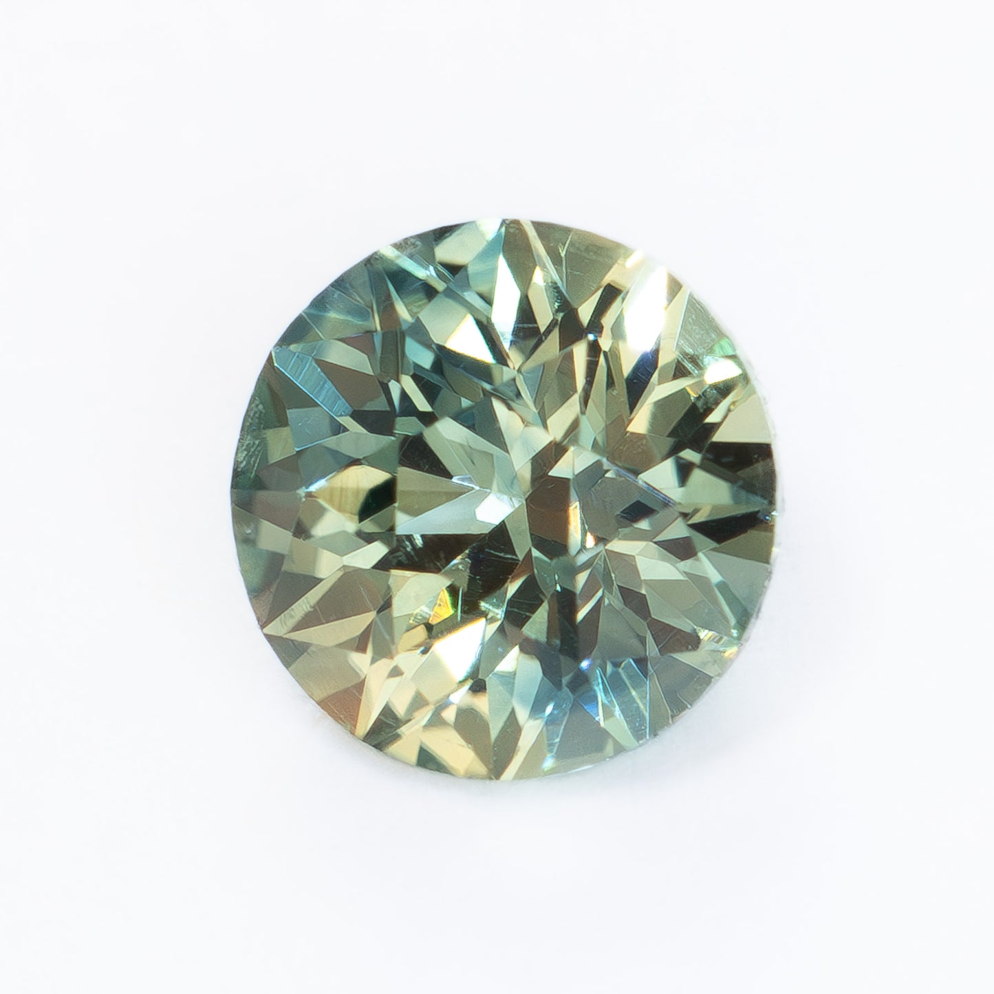 MS0154 blue-yellow round montana sapphire