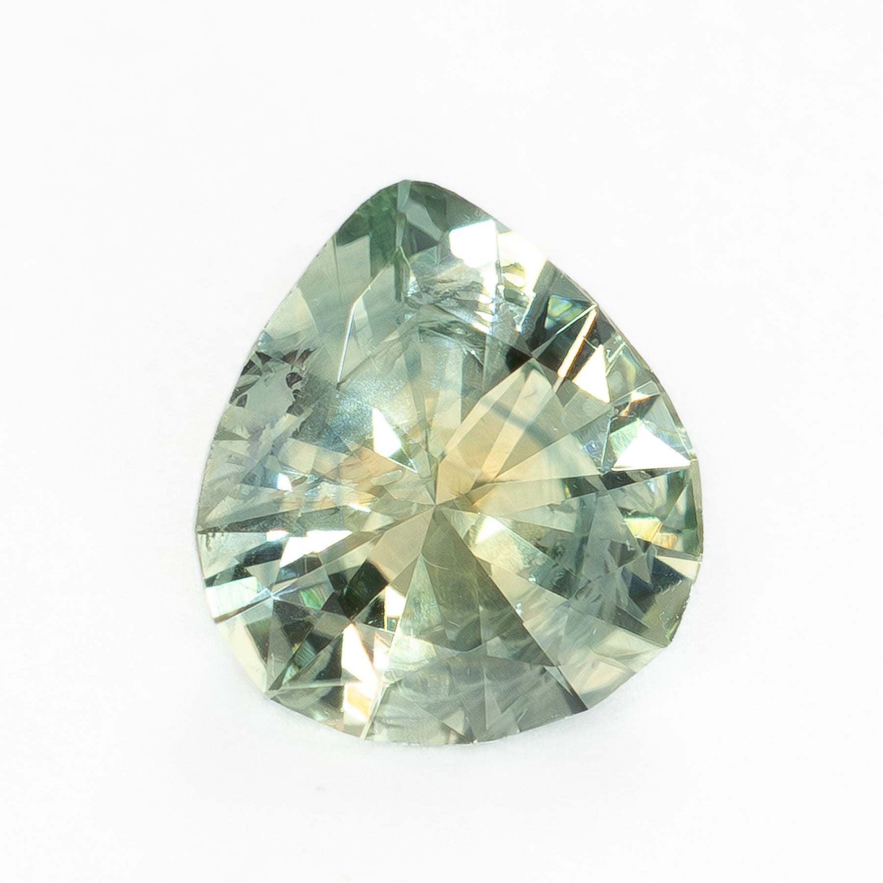 MS0165 0.81ct pale green eden pear montana sapphire