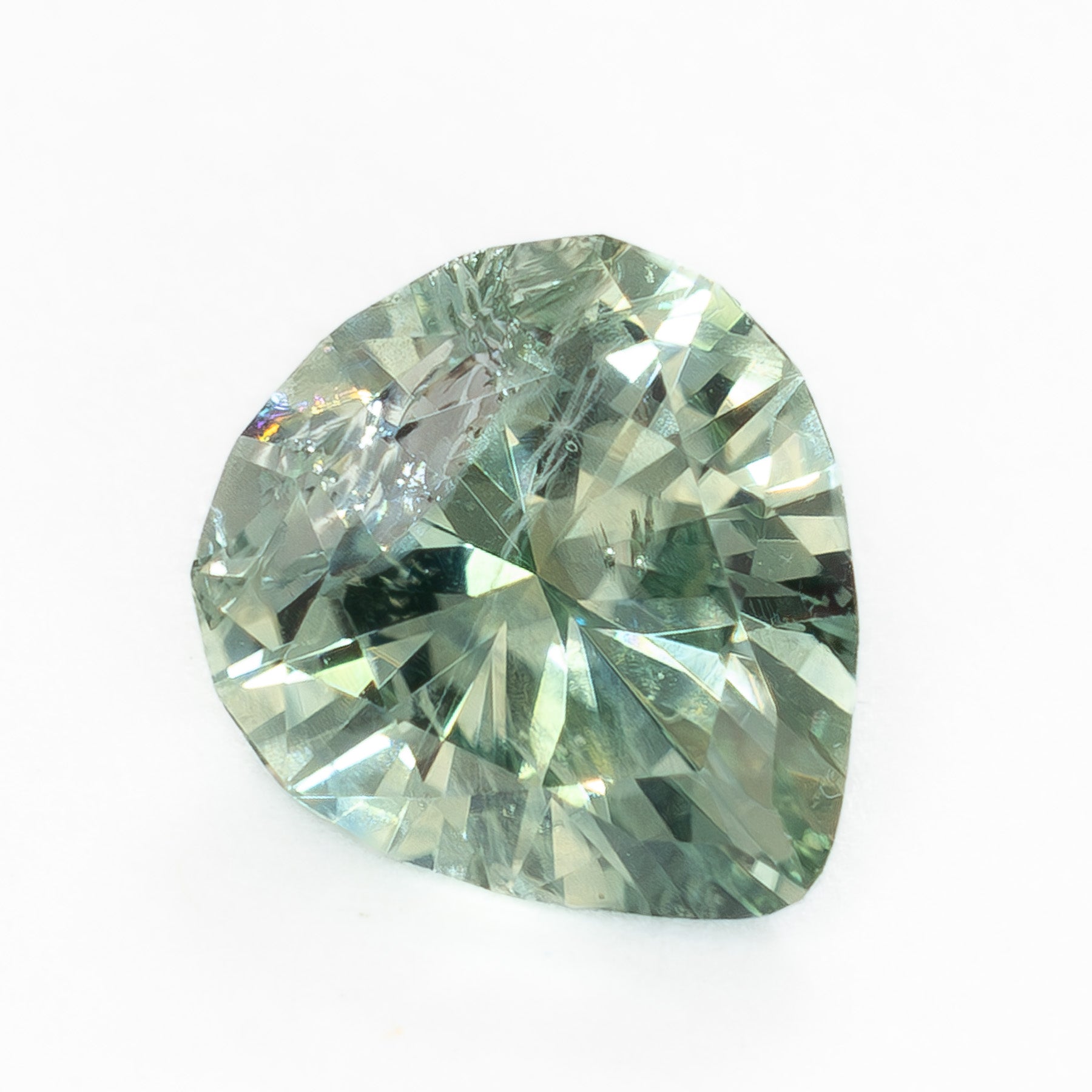 MS0166 0.98ct light blue-green eden pear montana sapphire