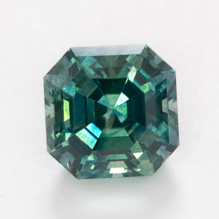 MS0170 1.65ct green asscher cut montana sapphire