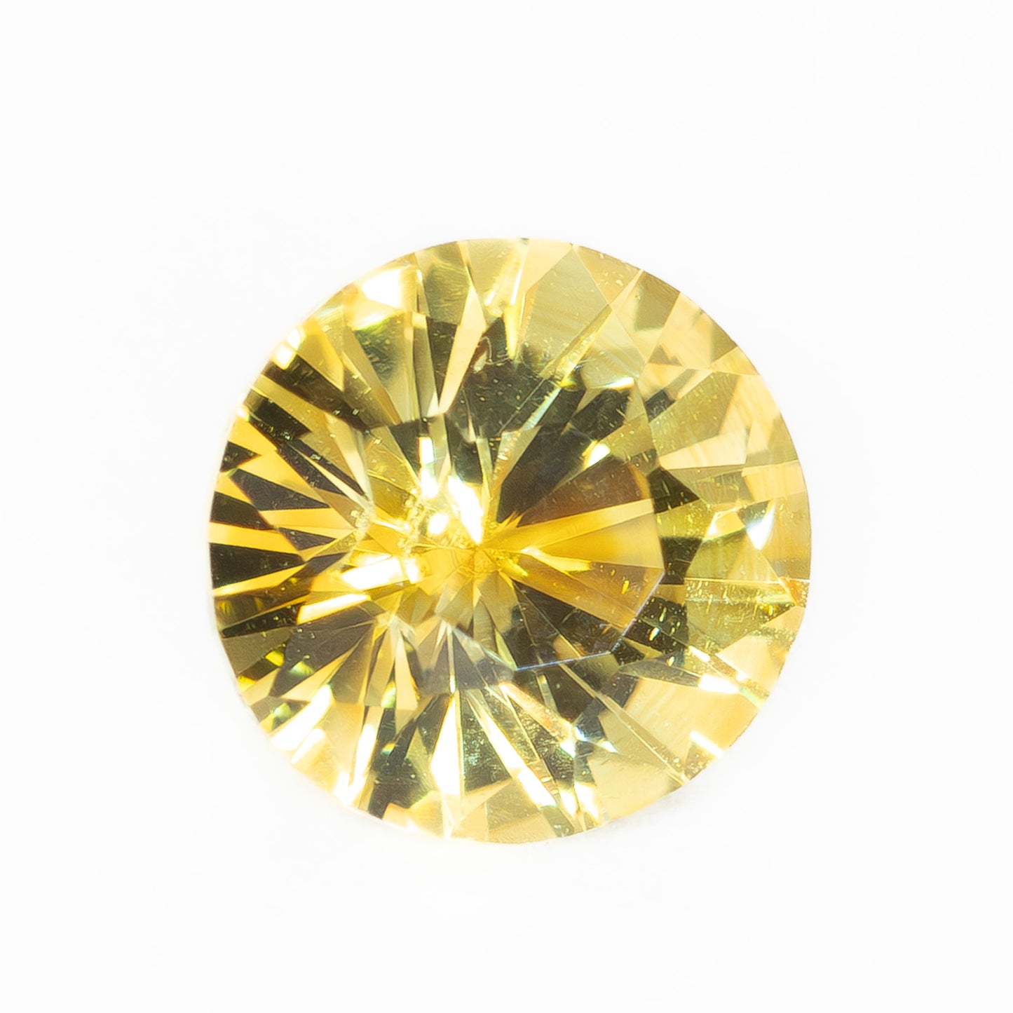 MS0202 0.71ct yellow round brilliant montana sapphire