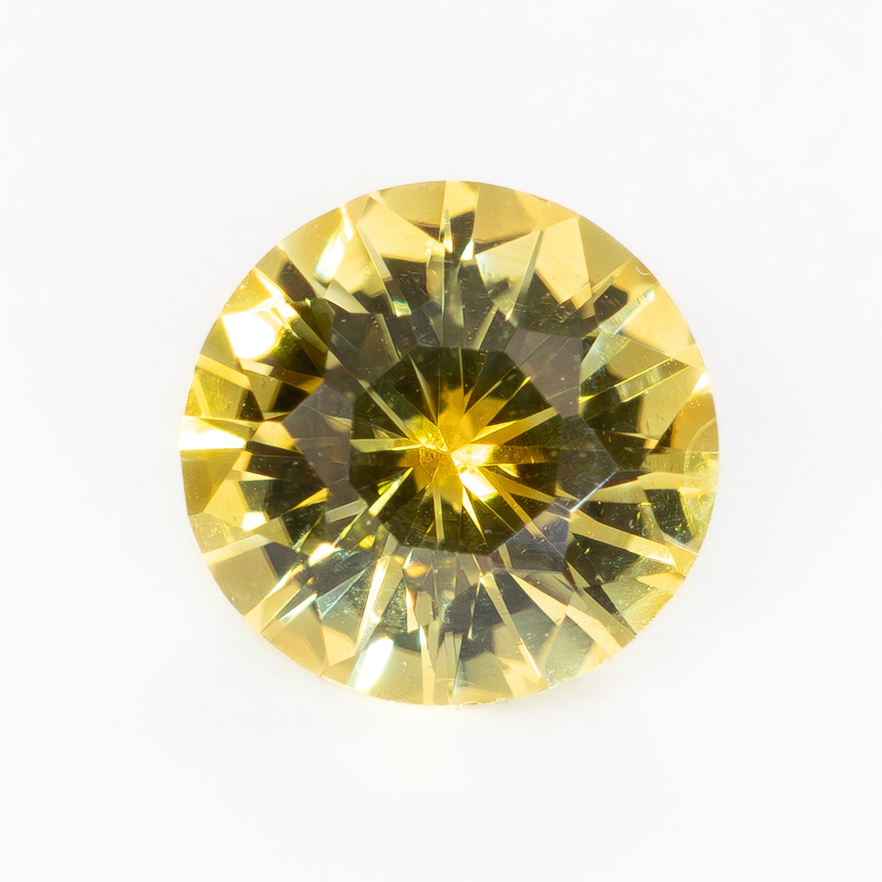 MS0202 0.71ct yellow round brilliant montana sapphire