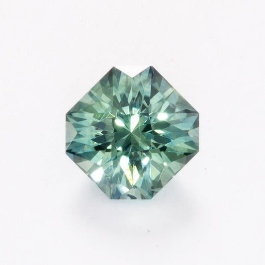 MS0203 asscher cut green montana sapphire