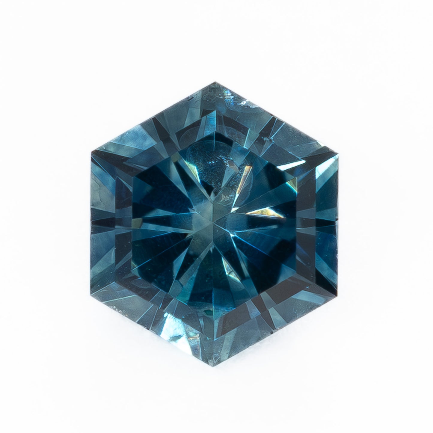 MS0211 0.60ct medium blue hex cut montana sapphire
