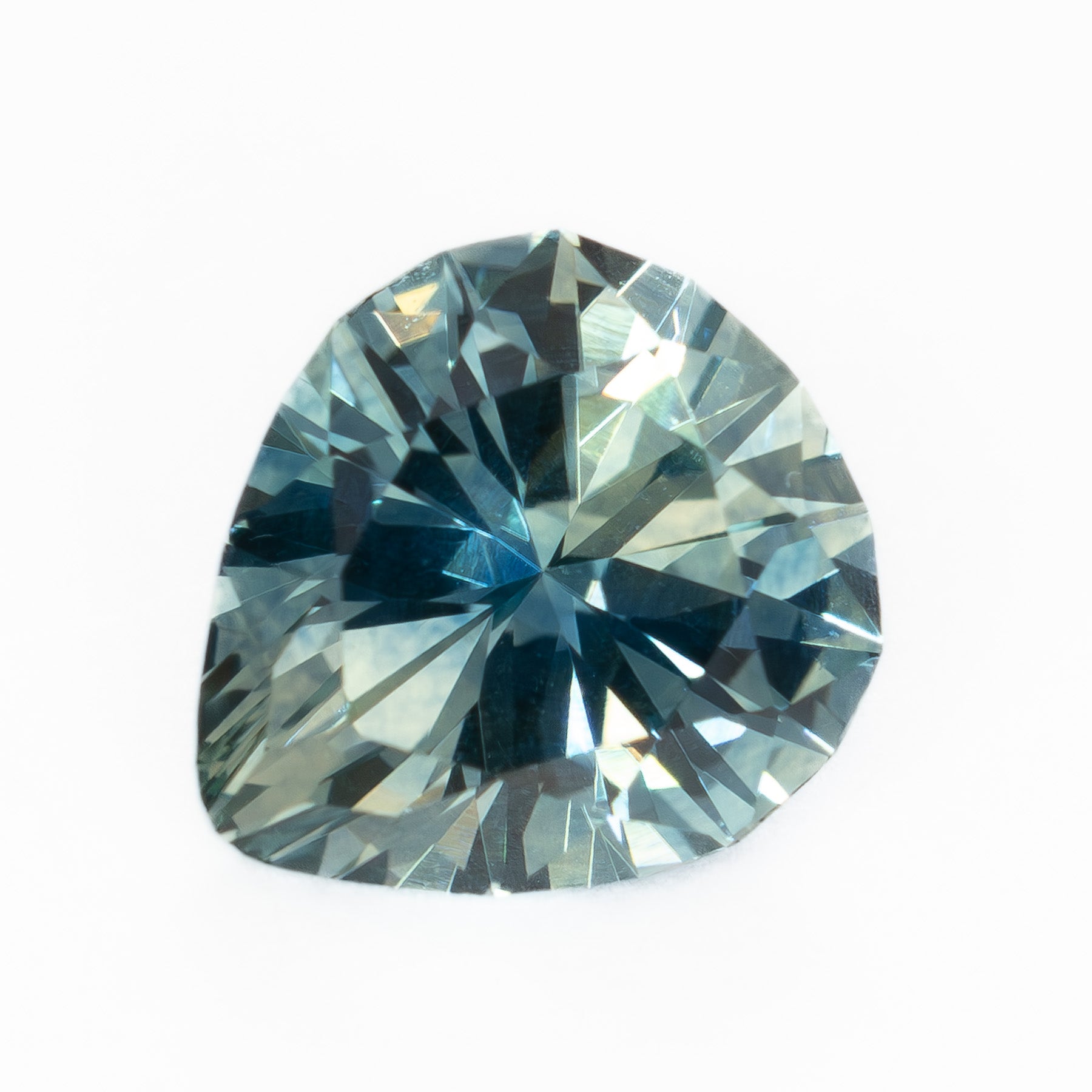 MS0232 1.36ct bi-color blue white eden pear montana sapphire