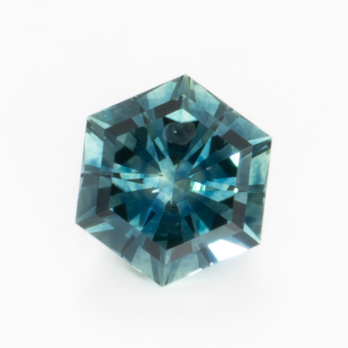 MS0237 blue hex cut montana sapphire
