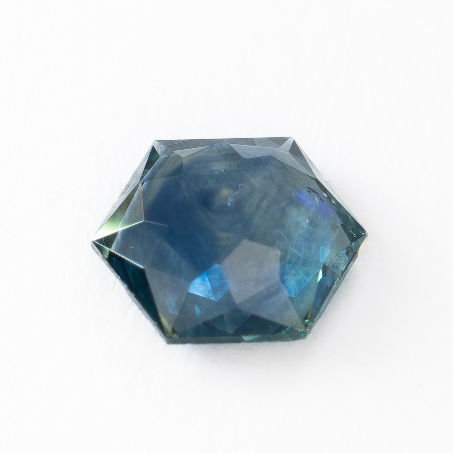 MS0244 blue rose cut hex montana sapphire