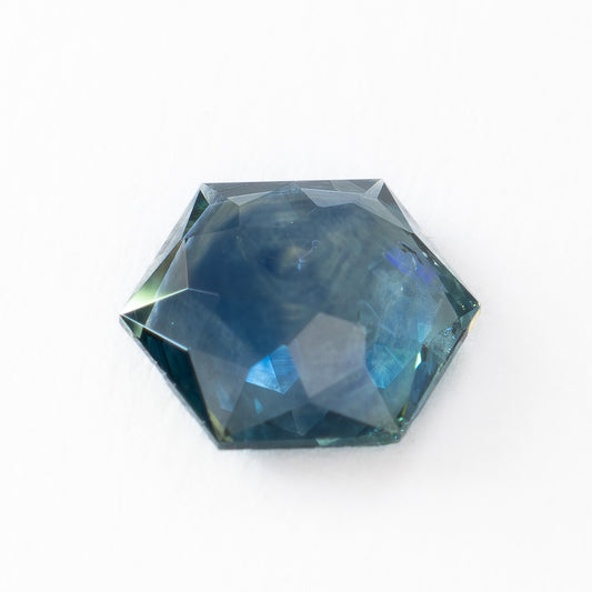 MS0244 blue rose cut hex montana sapphire