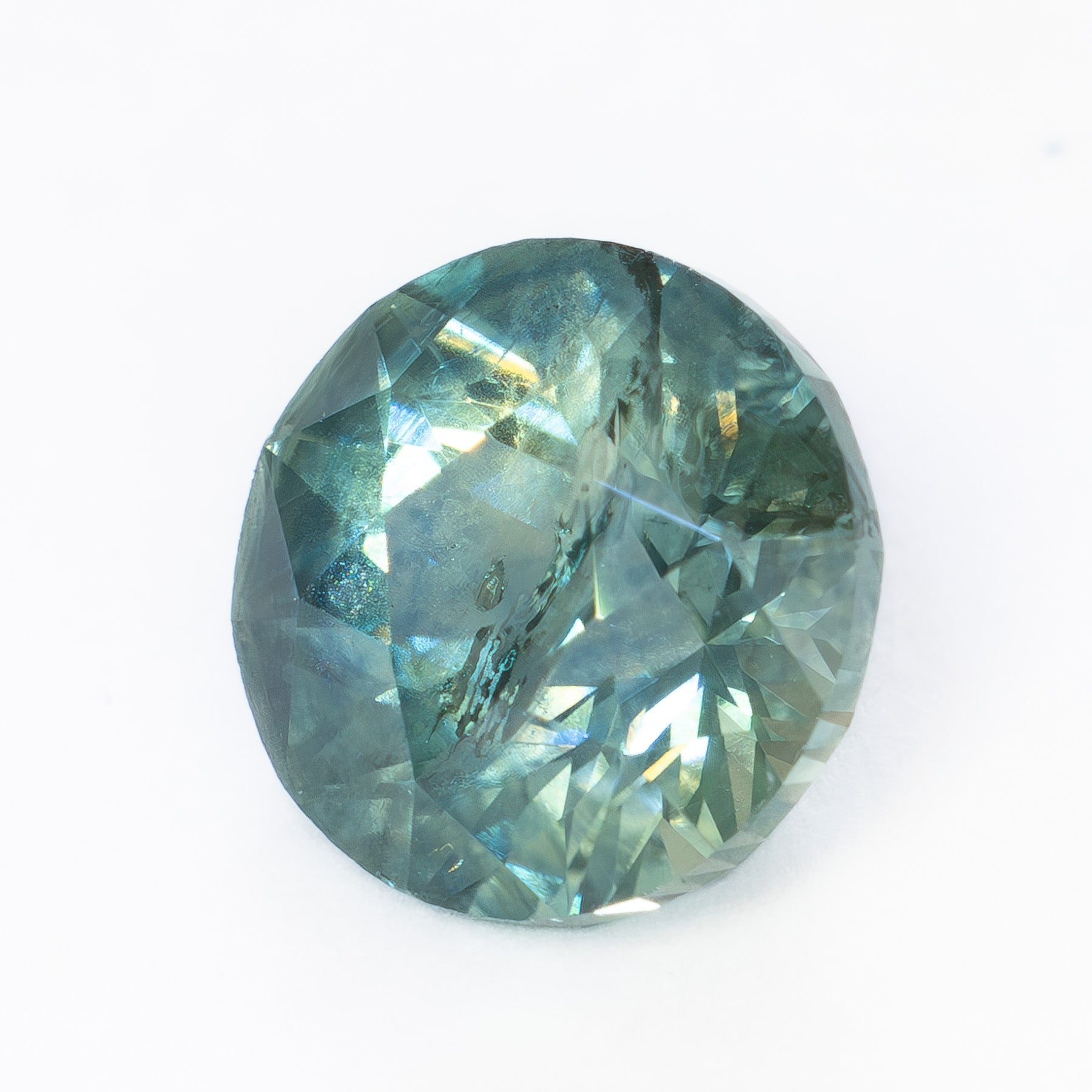 MS0253 blue green round montana sapphire