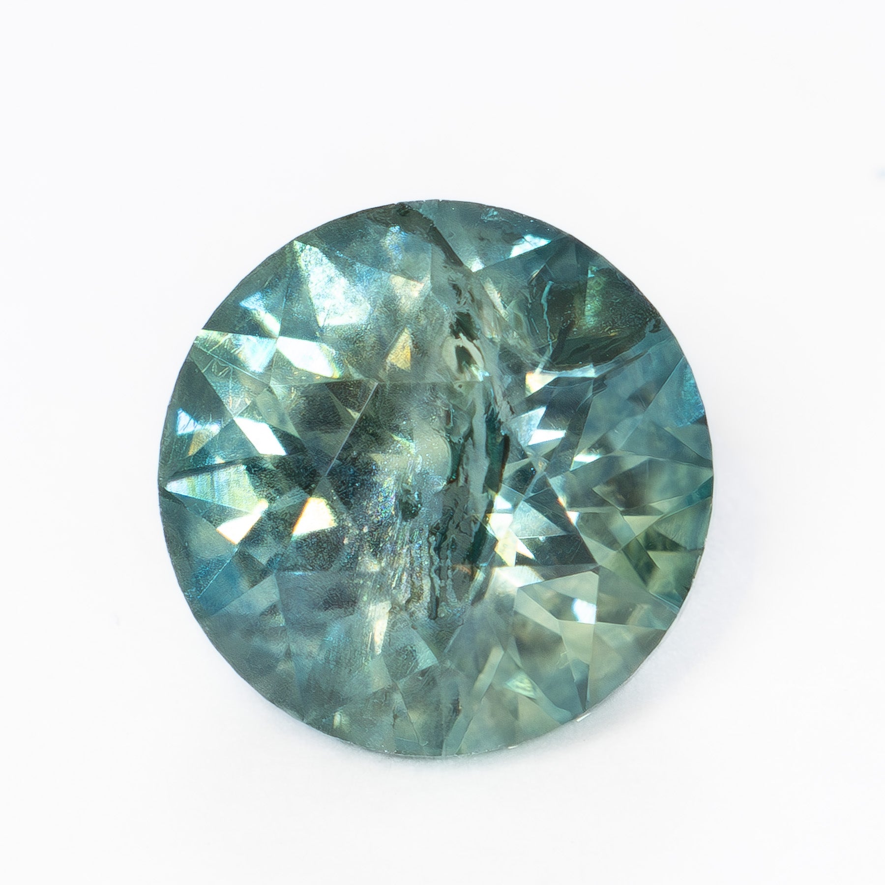 MS0253 blue green round montana sapphire