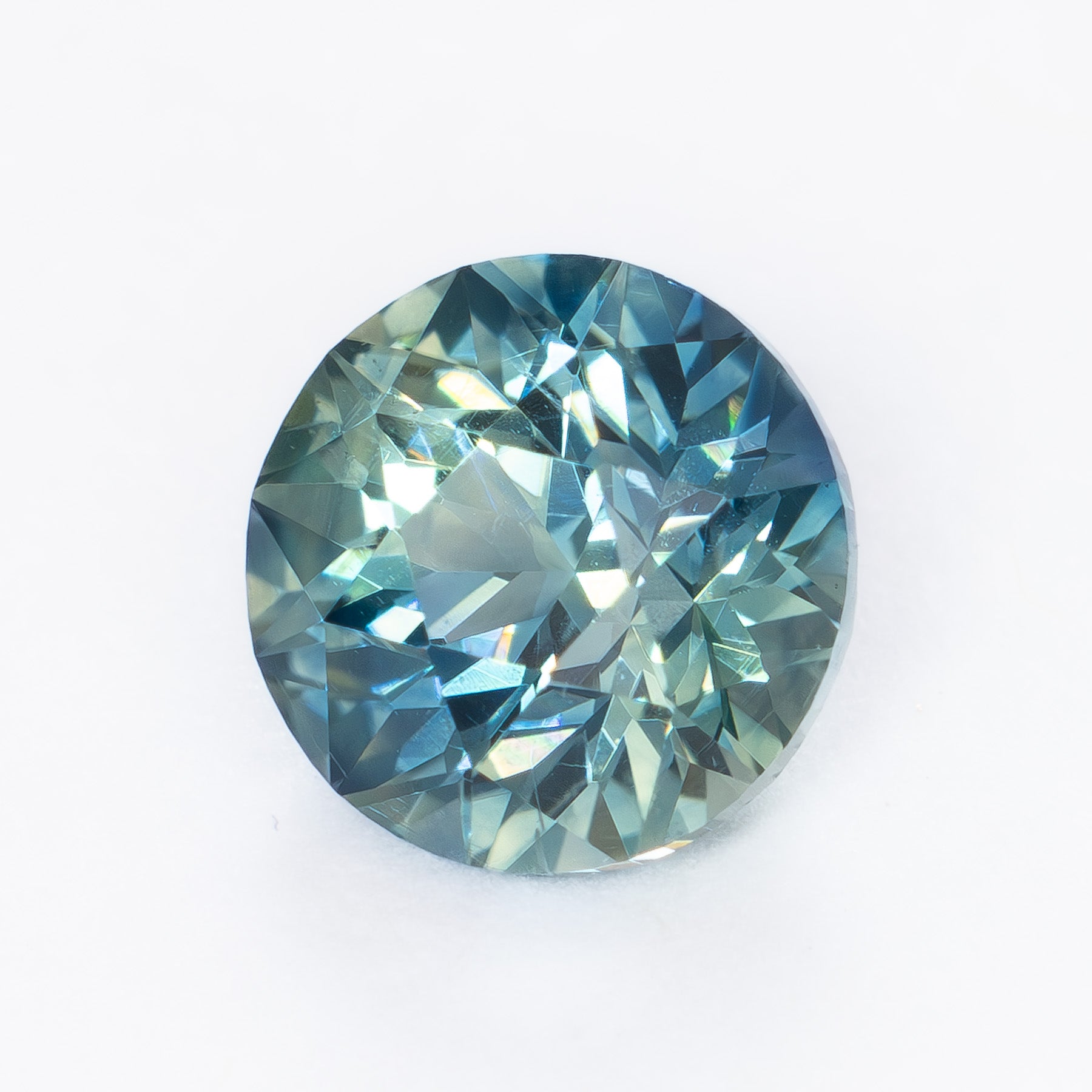 MS0255 blue-green round montana sapphire