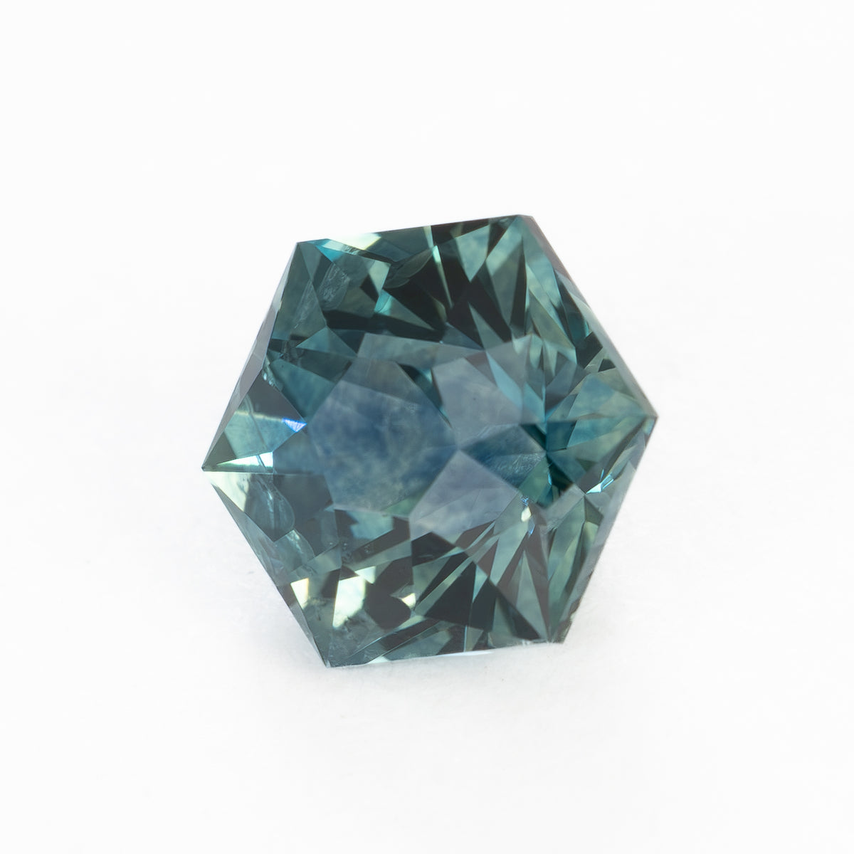 MS0262 1.46ct blue-green cosmos hex montana sapphire