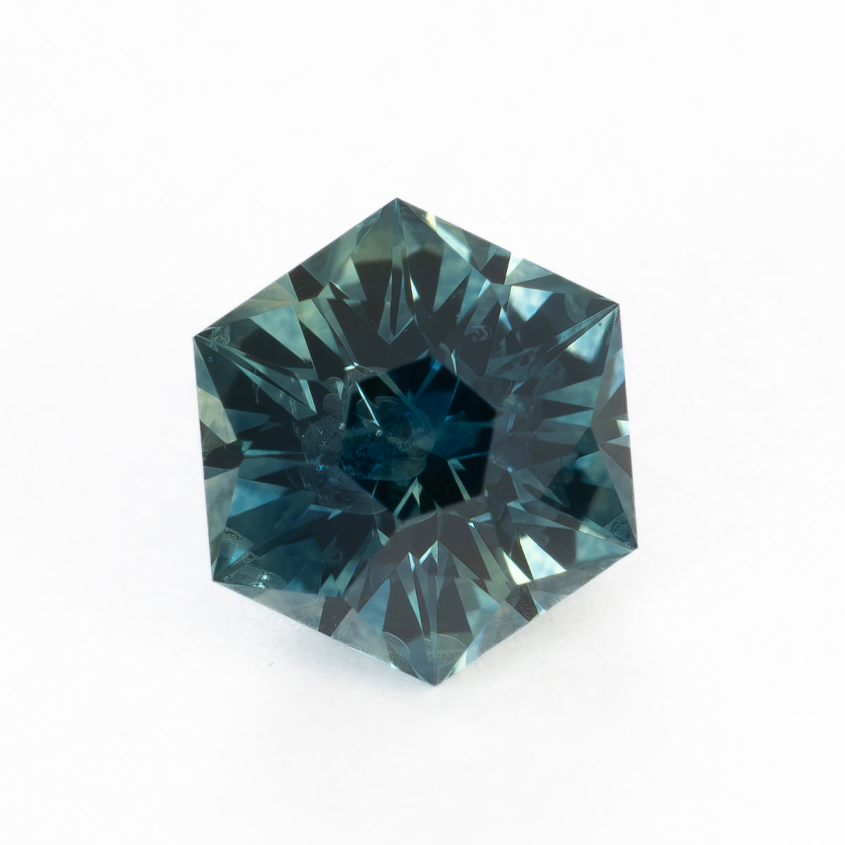 MS0262 1.46ct blue-green cosmos hex montana sapphire