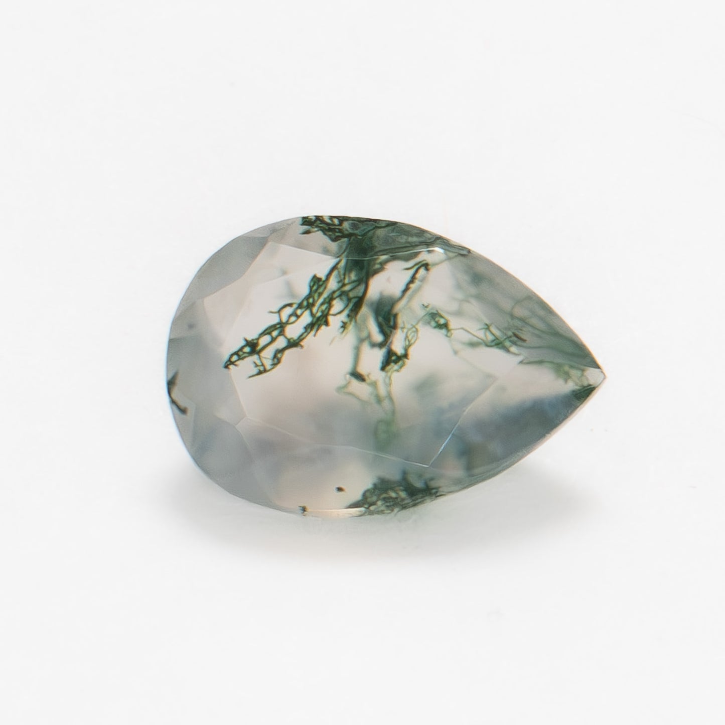 10x7mm Pear Green Moss Agate