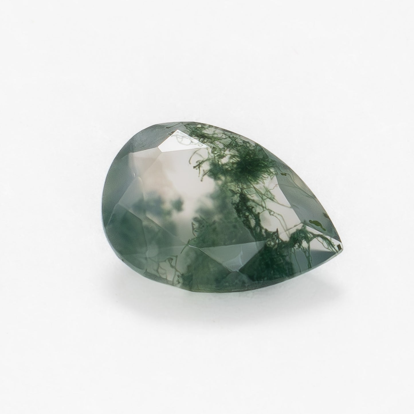 10x7mm Pear Green Moss Agate