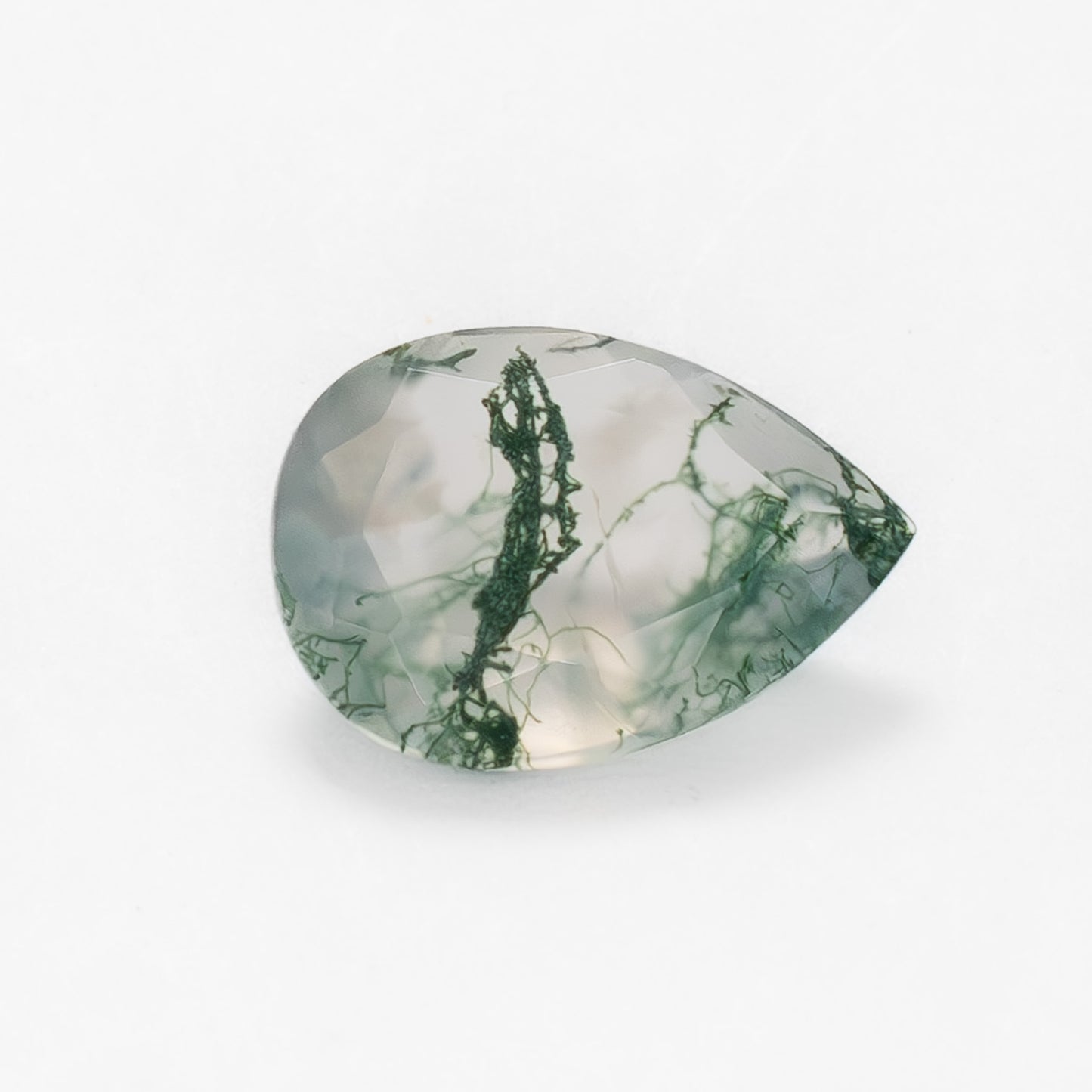 10x7mm Pear Green Moss Agate