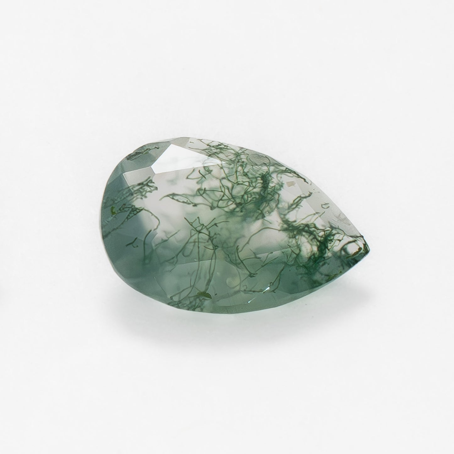 10x7mm Pear Green Moss Agate
