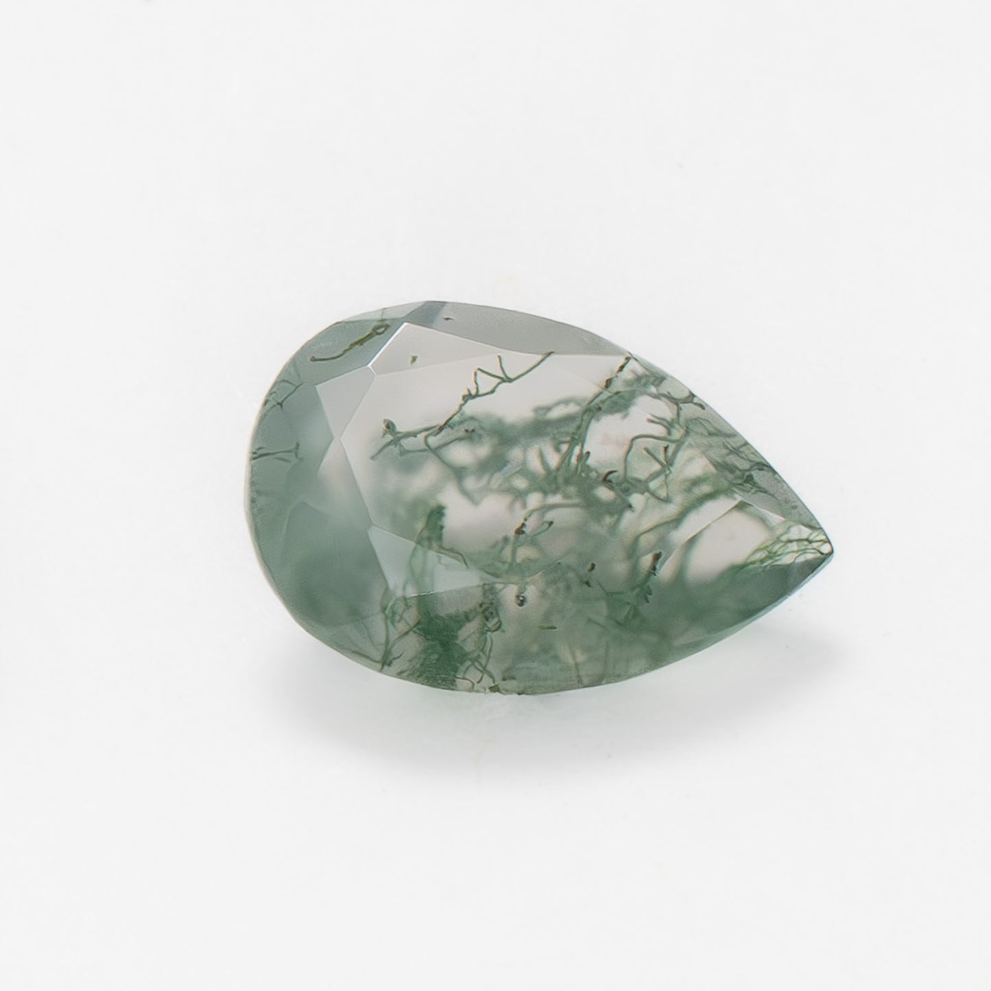 10x7mm Pear Green Moss Agate