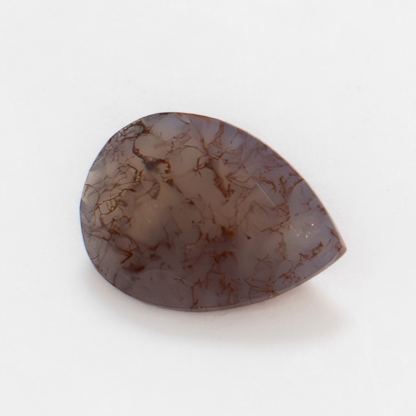 10x7mm Pear Red Moss Agate