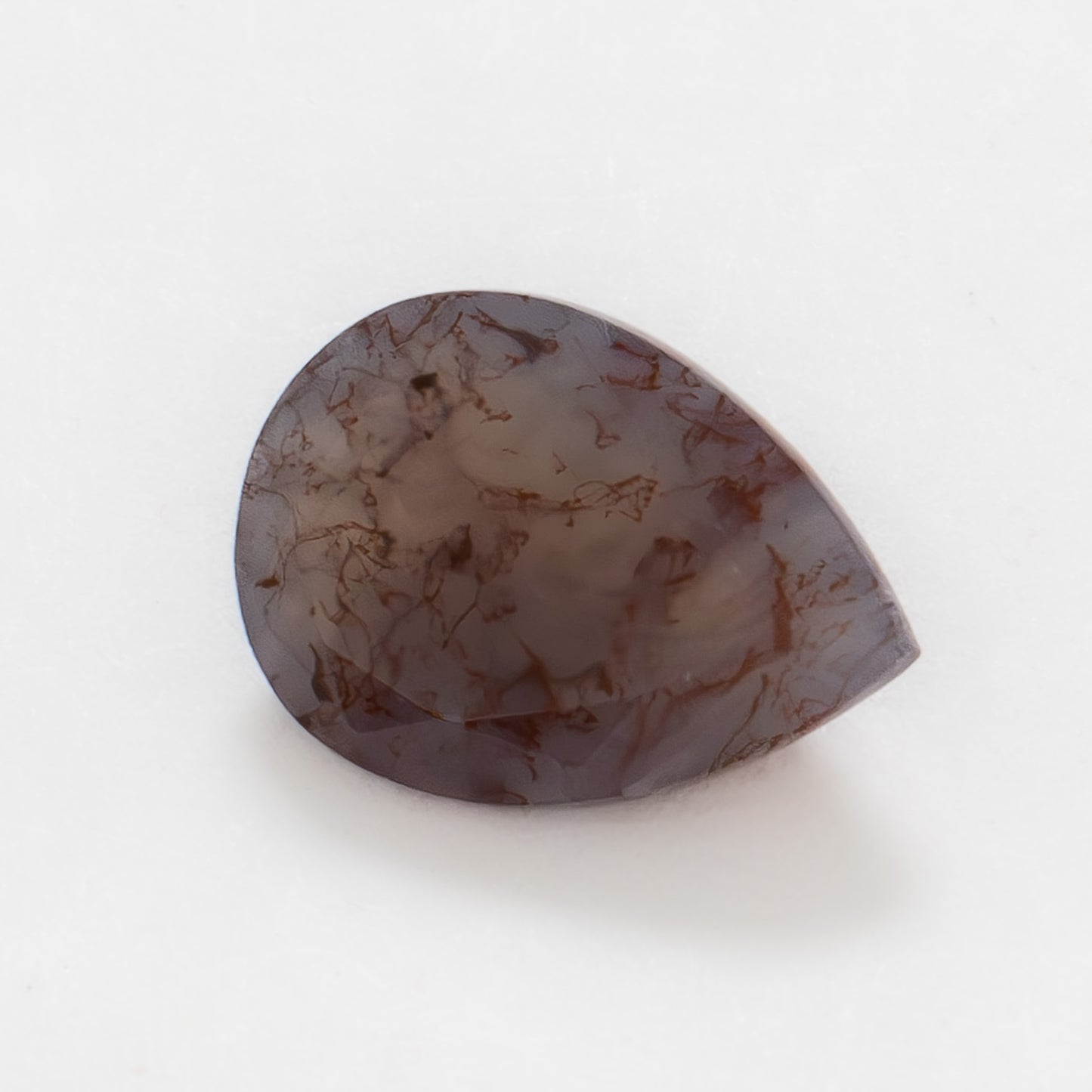 10x7mm Pear Red Moss Agate
