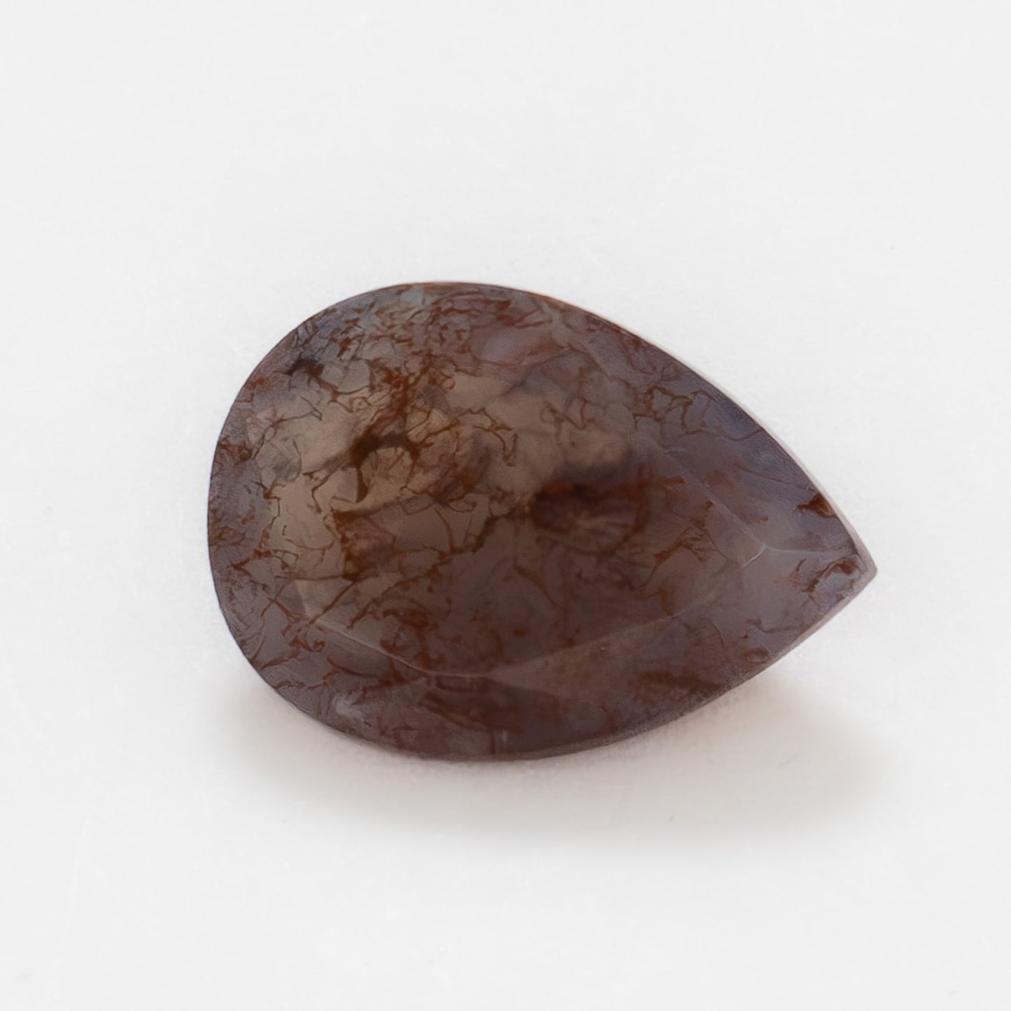 10x7mm Pear Red Moss Agate