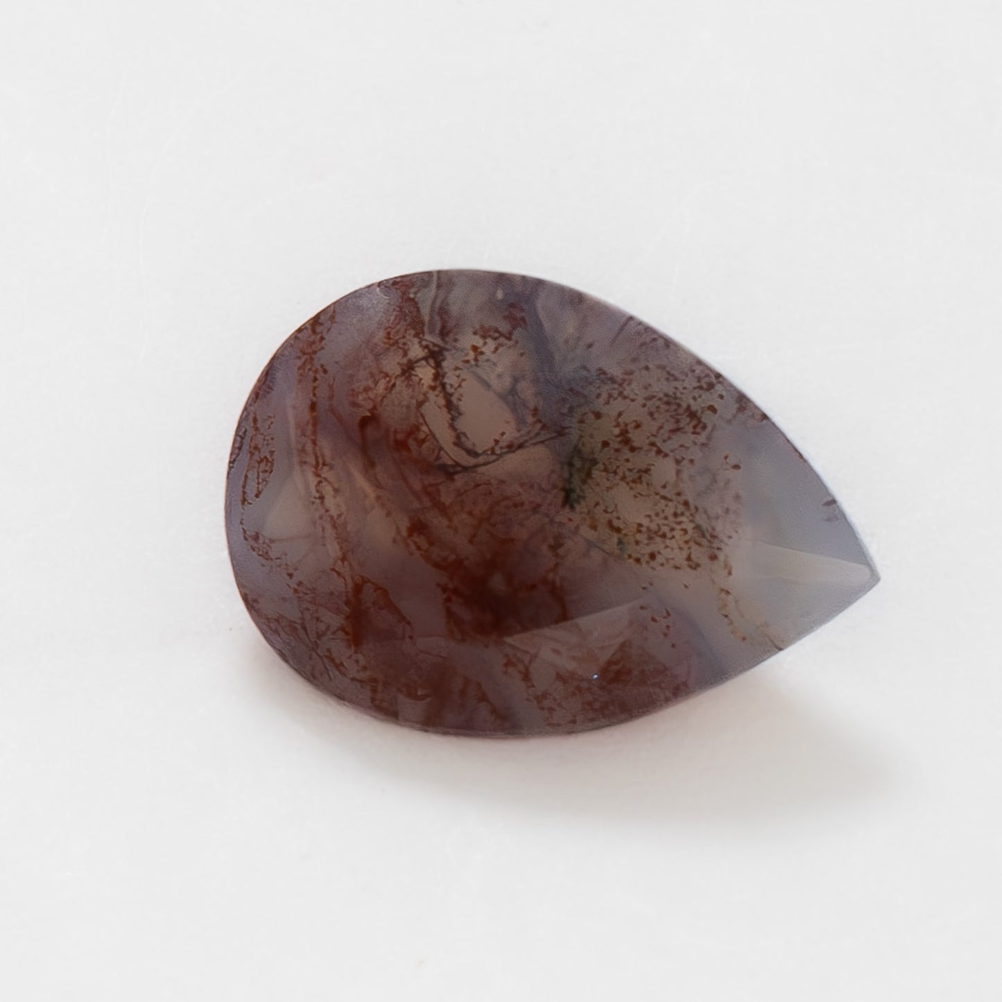 10x7mm Pear Red Moss Agate