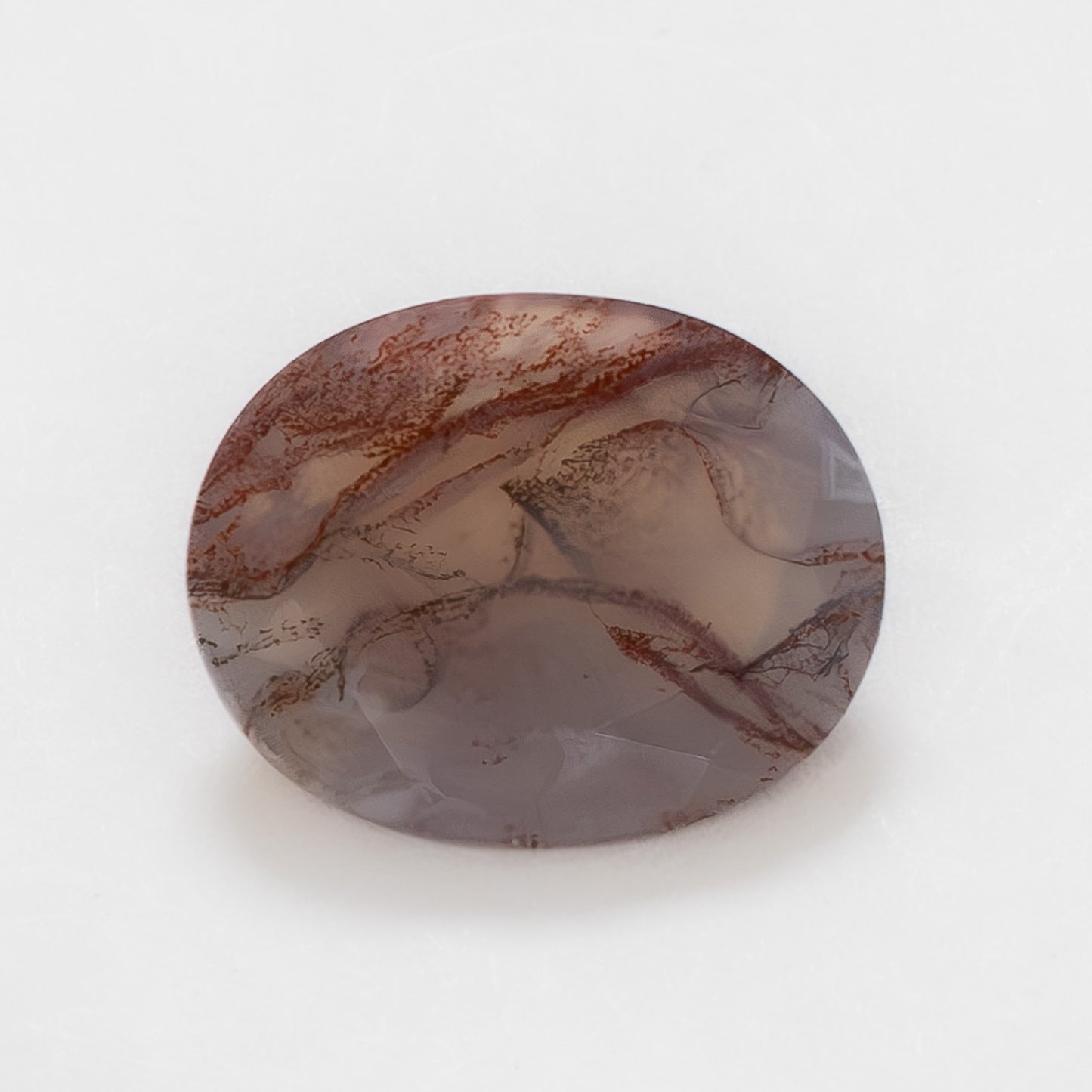 10x8mm Oval Red Moss Agate